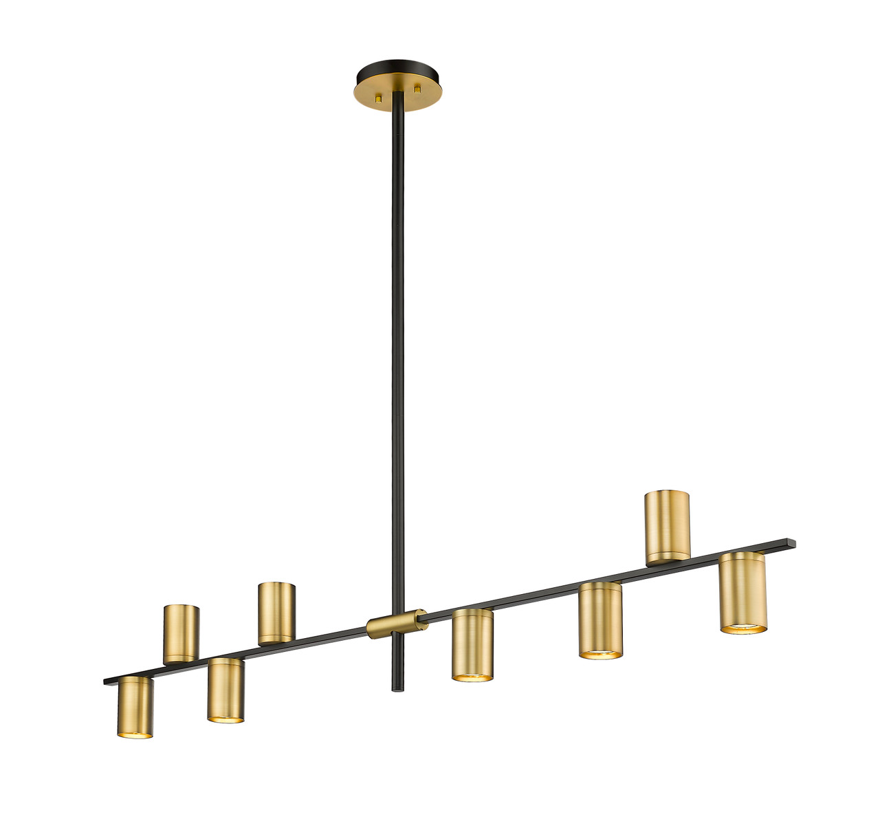 Z-LITE 814-8L-MB-OBR 8 Light Island/Billiard ,Matte Black + Olde Brass