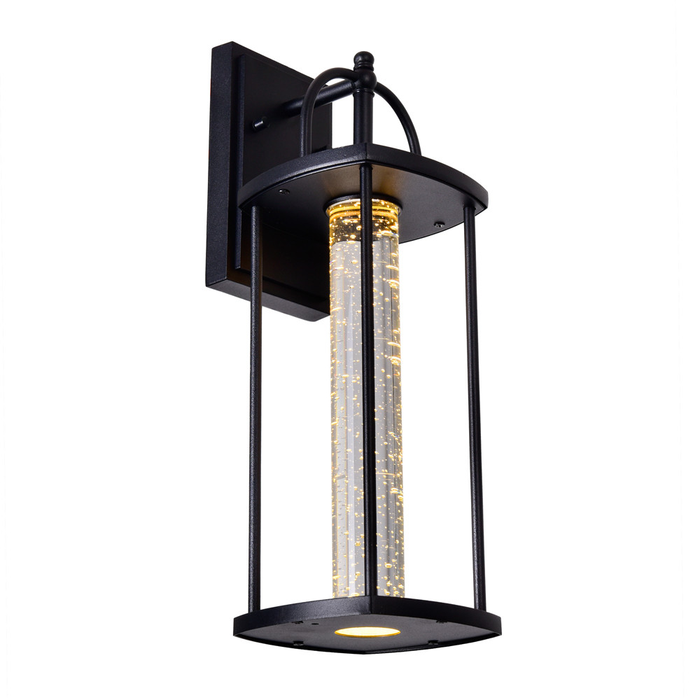 CWI LIGHTING 0407W7-1-101-A Greenwood LED Outdoor Black Wall Lantern