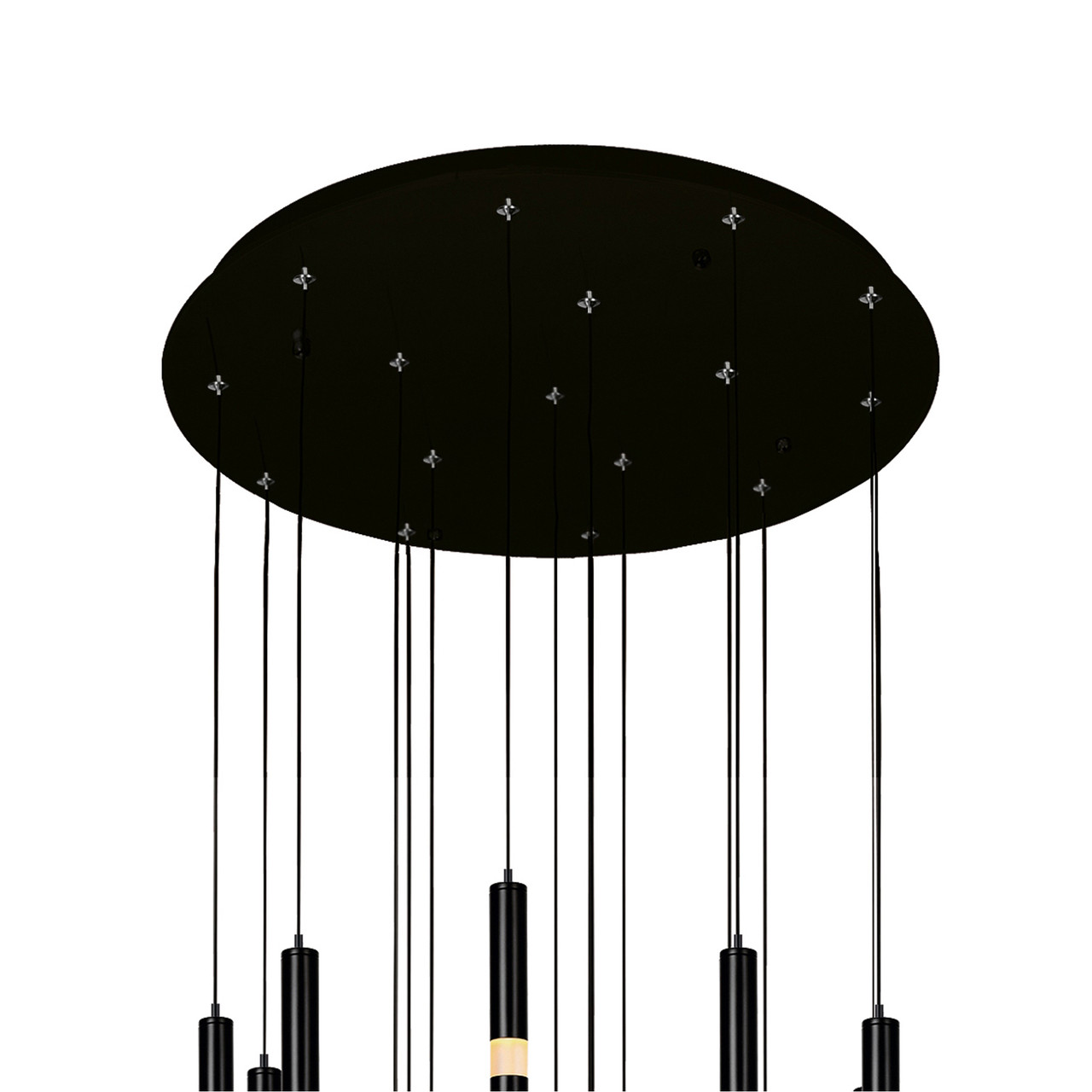 CWI LIGHTING 1262P24-16-101 16 Light LED Chandelier with Black finish