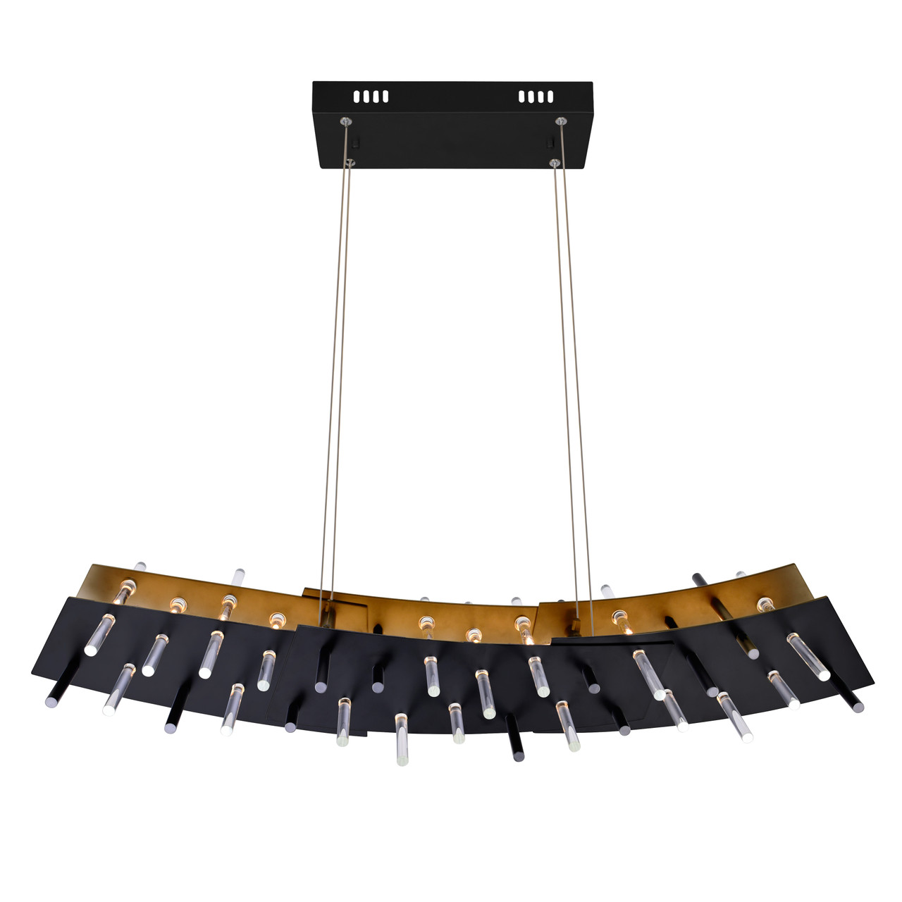 CWI LIGHTING 1244P40-101 LED Chandelier with Black finish