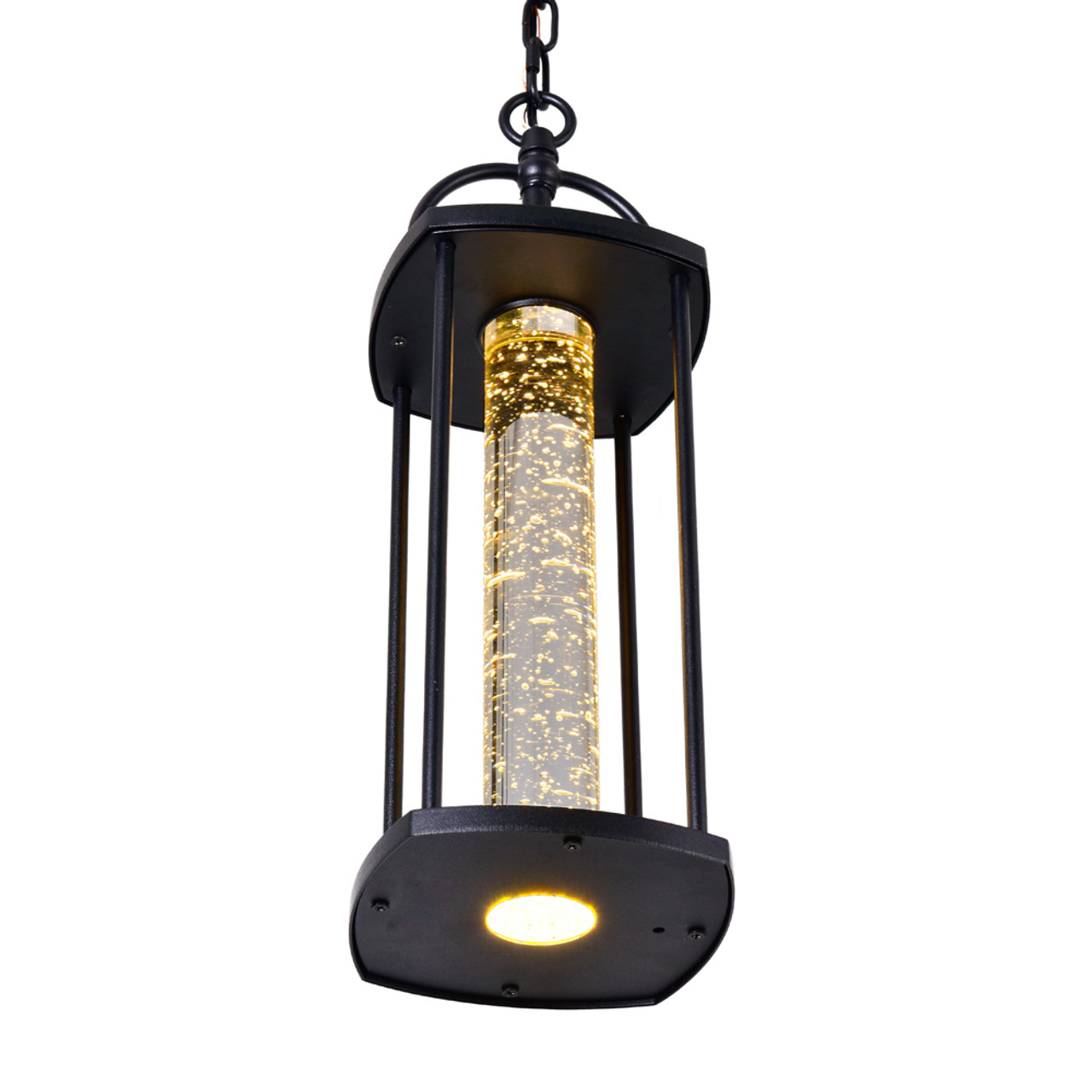 CWI LIGHTING 0407P6-1-101 Greenwood LED Outdoor Black Pendant