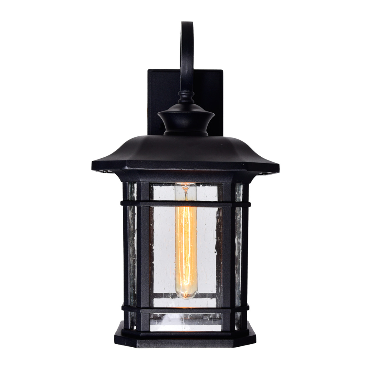 CWI LIGHTING 0411W10-1-101 Blackburn 1 Light Outdoor Black Wall Lantern