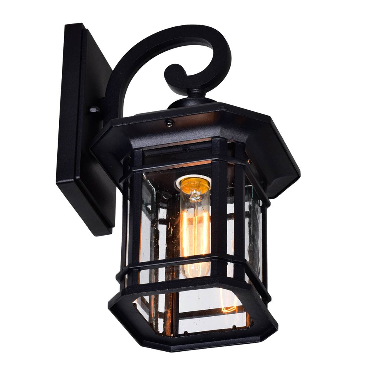 CWI LIGHTING 0411W8-1-101 Blackburn 1 Light Outdoor Black Wall Lantern