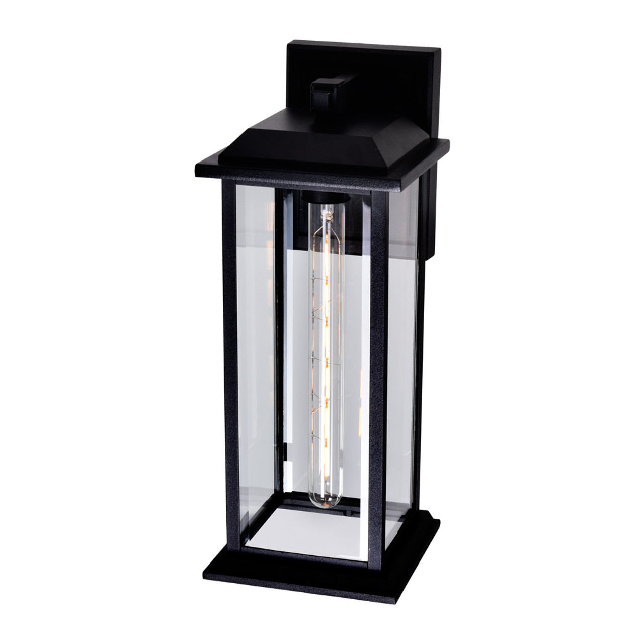 CWI LIGHTING 0409W8-1-101-A Blackbridge 1 Light Outdoor Black Wall Lantern