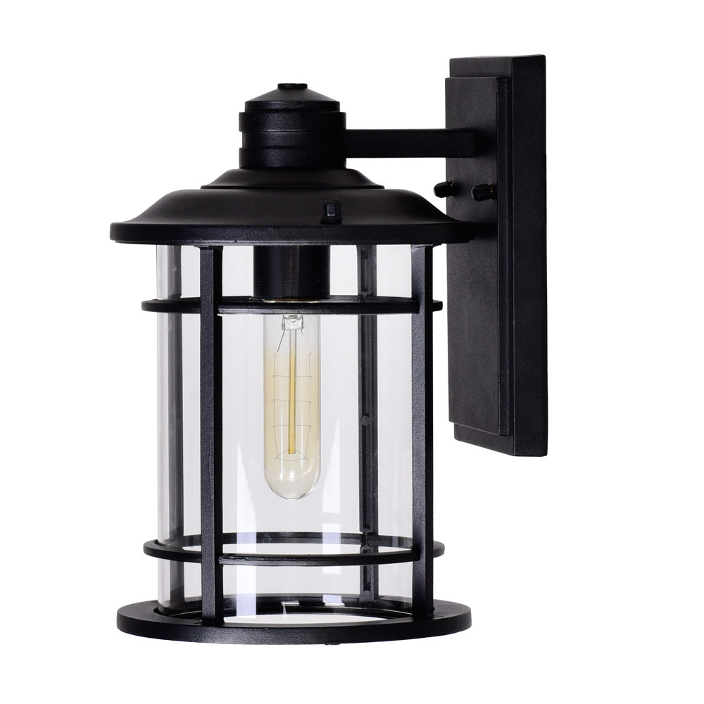 CWI LIGHTING 0096W7-1-101 Belmont 1 Light Outdoor Black Wall Lantern