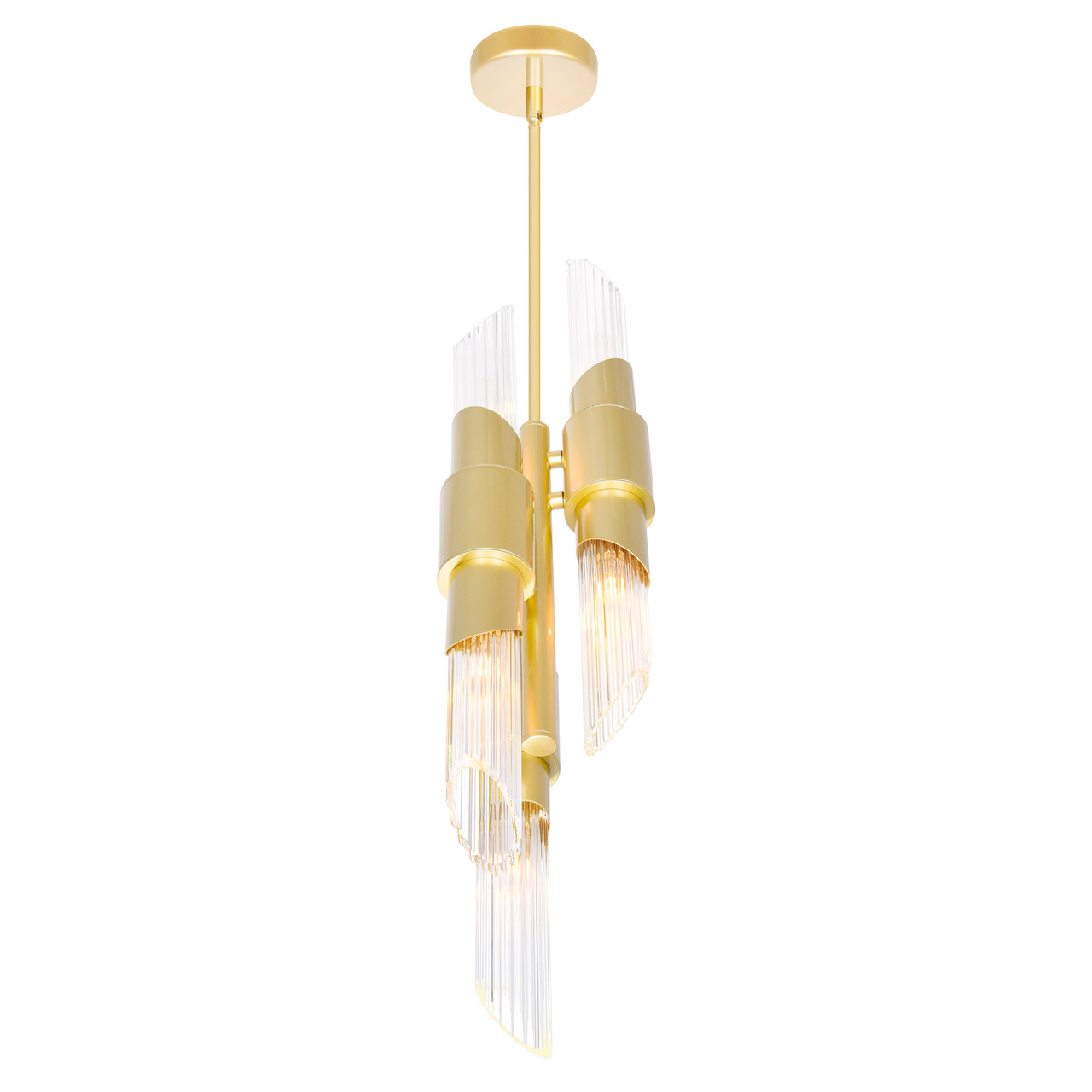 CWI LIGHTING 1269P7-6-602 6 Light Pendant with Satin Gold finish