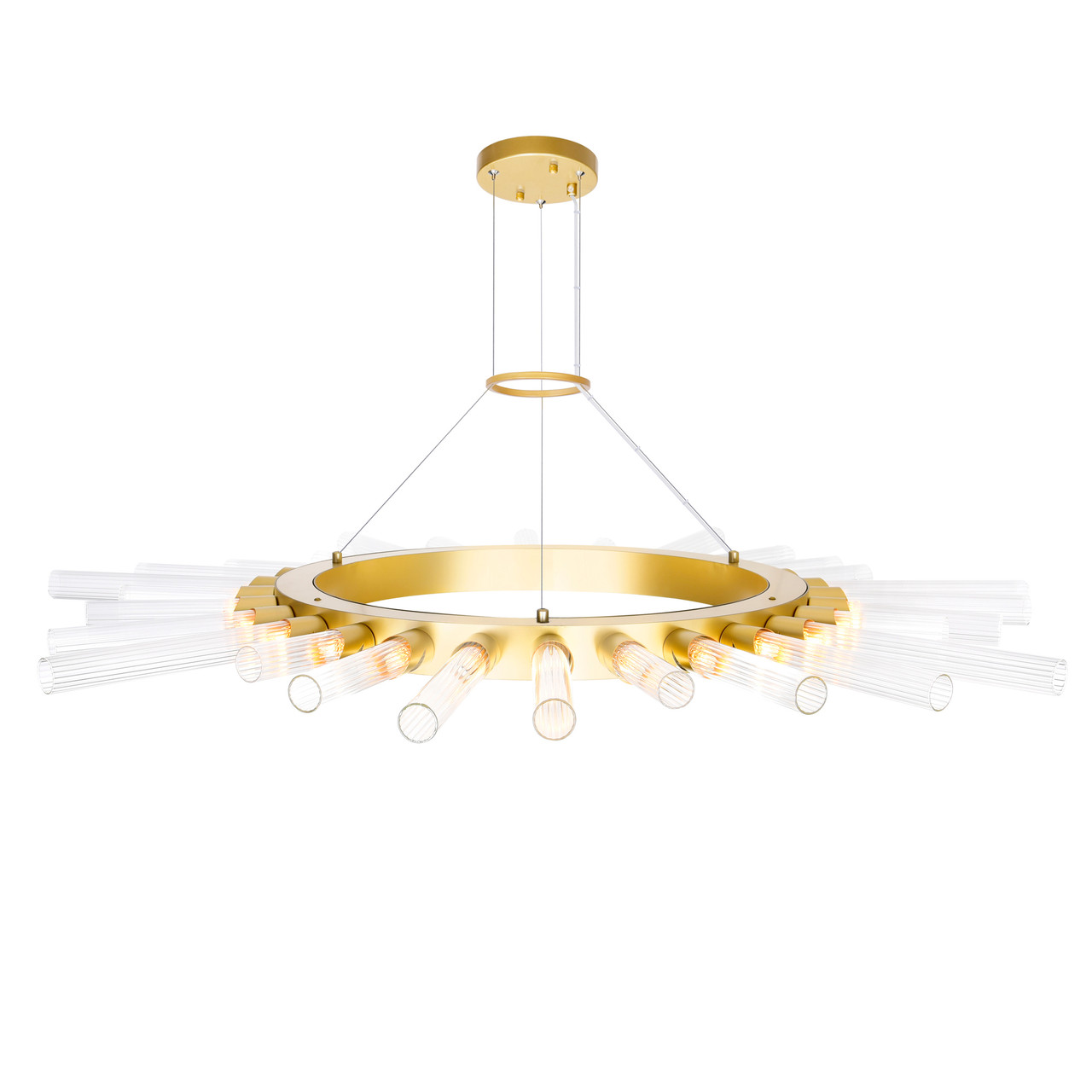 CWI LIGHTING 1121P48-28-602 28 Light Chandelier with Satin Gold finish