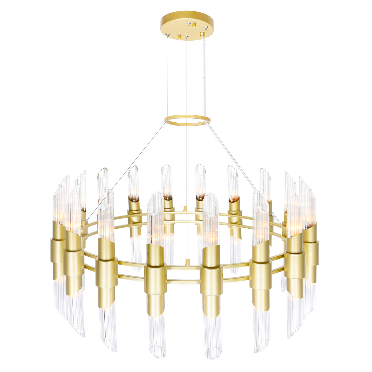 CWI LIGHTING 1269P40-36-602 36 Light Chandelier with Satin Gold finish