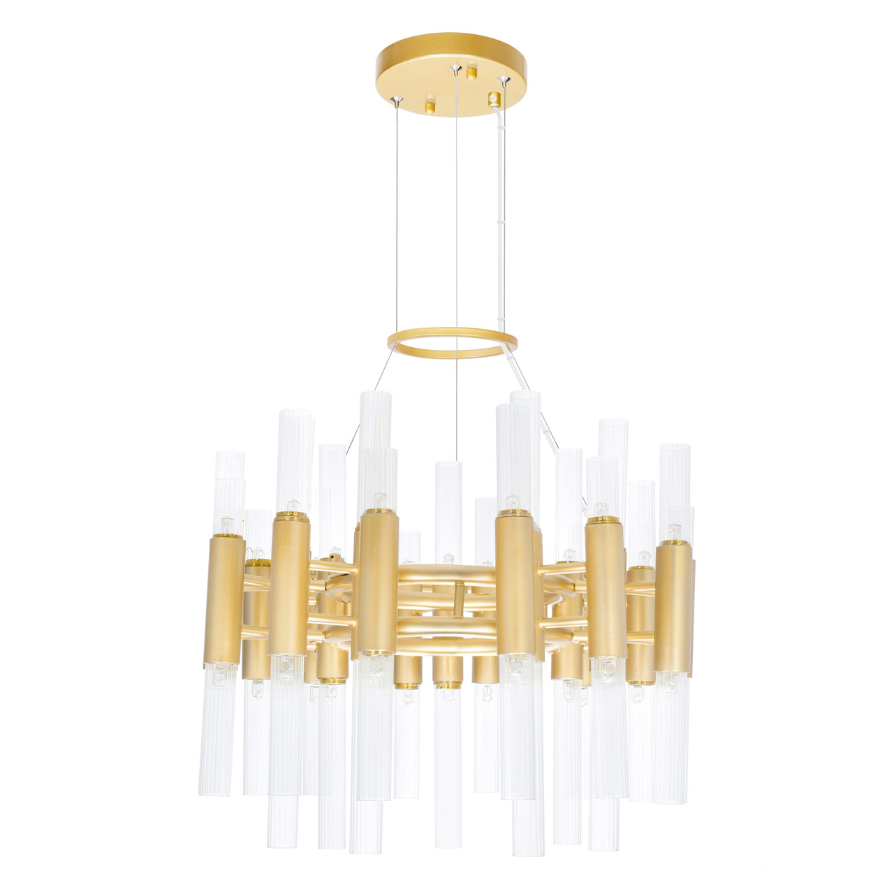 CWI LIGHTING 1120P20-42-602 42 Light Chandelier with Satin Gold Finish