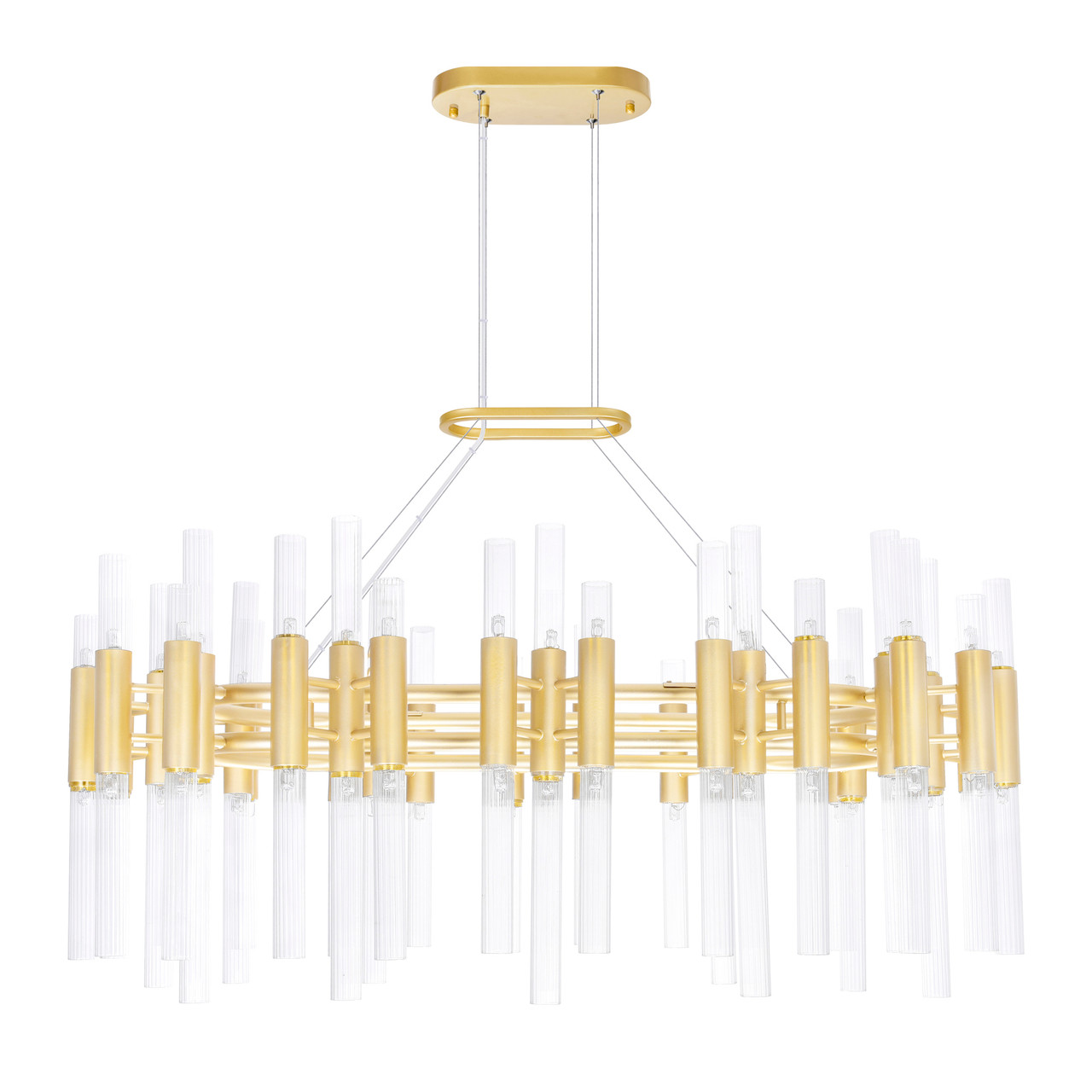 CWI LIGHTING 1120P39-72-602 72 Light Chandelier with Satin Gold Finish