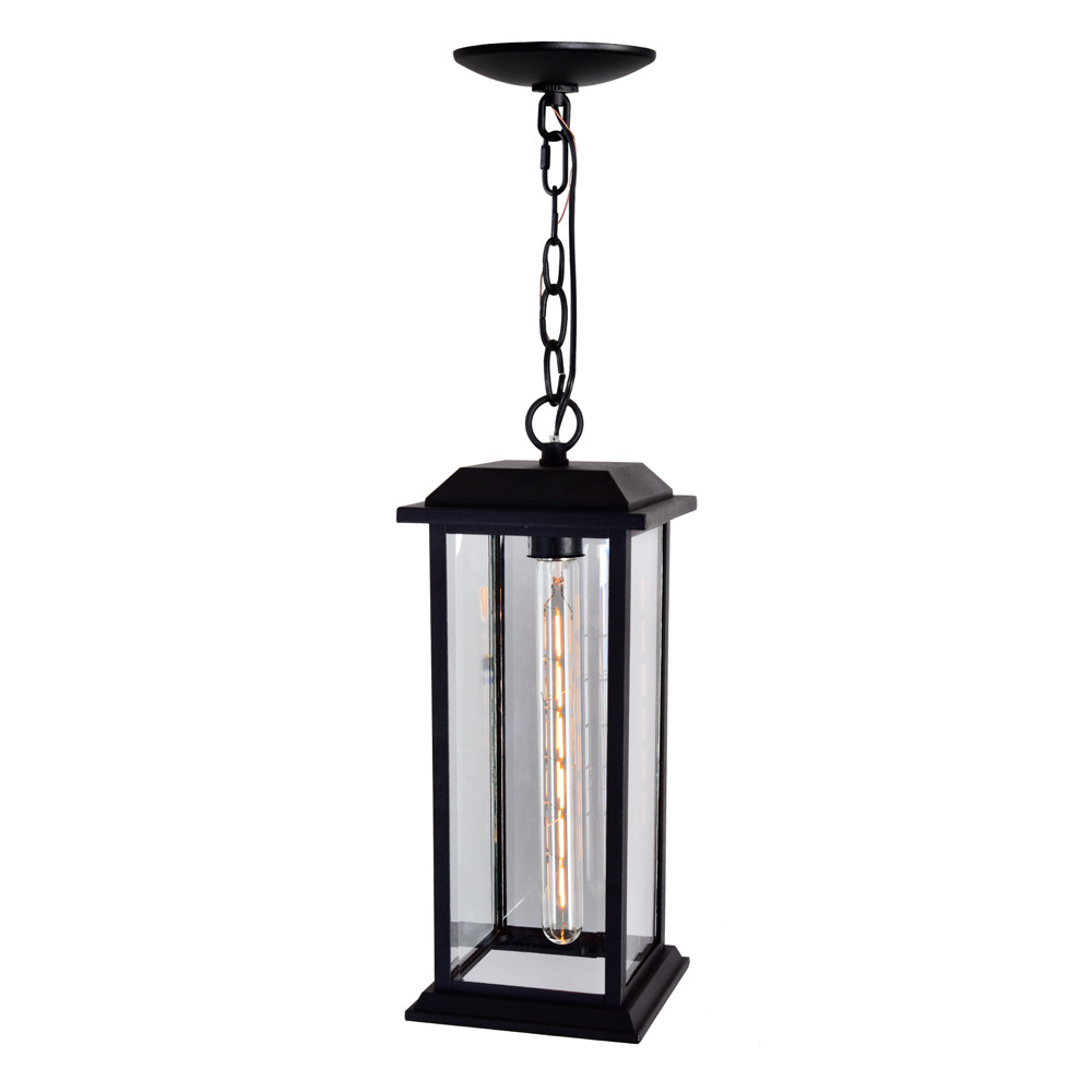 CWI LIGHTING 0409P6-1-101 Blackbridge 1 Light Outdoor Black Pendant