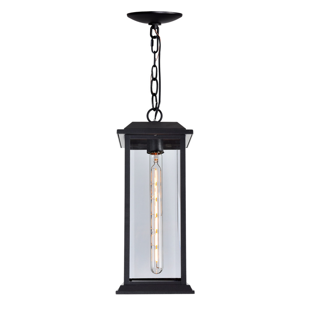 CWI LIGHTING 0409P6-1-101 Blackbridge 1 Light Outdoor Black Pendant