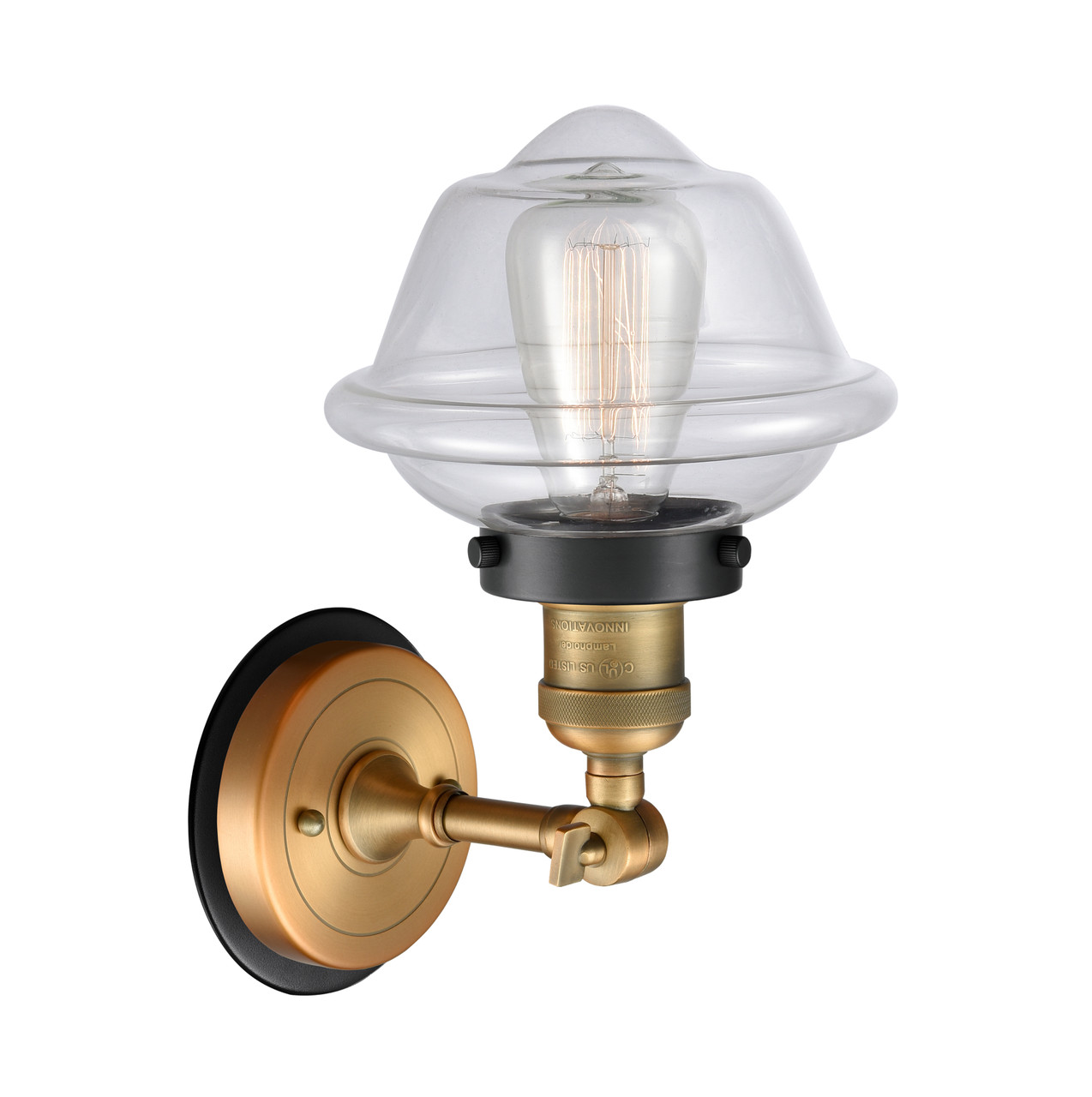 INNOVATIONS LIGHTING 203BB-BPBK-HRBK-G532 1 Light Mixed Metals Sconce INNOVATIONS LIGHTING 203BB-BPBK-HRBK-G532 1 Light Mixed Metals Sconce