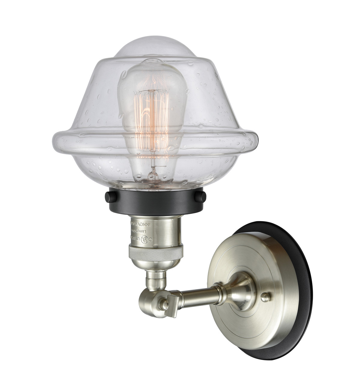 INNOVATIONS LIGHTING 203SN-BPBK-HRBK-G534 1 Light Mixed Metals Sconce INNOVATIONS LIGHTING 203SN-BPBK-HRBK-G534 1 Light Mixed Metals Sconce