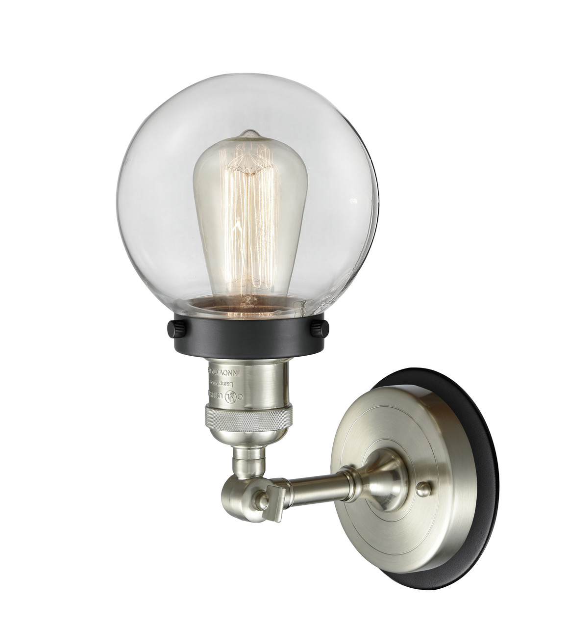 INNOVATIONS LIGHTING 203SN-BPBK-HRBK-G202-6 Beacon Sconce