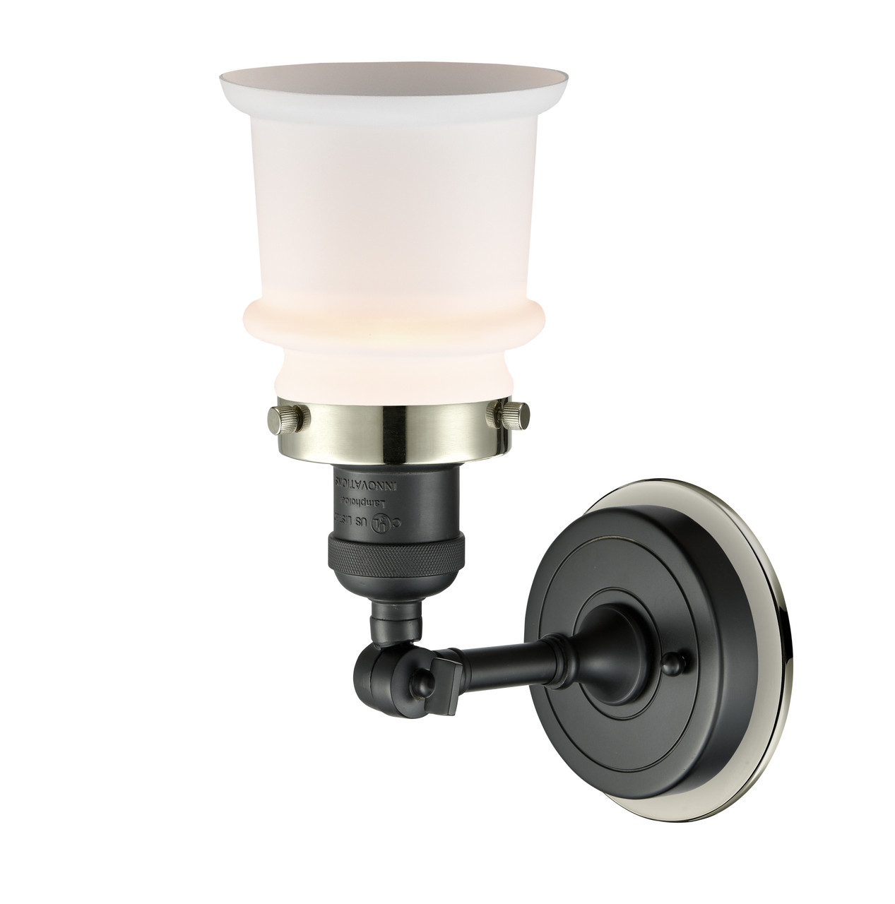 INNOVATIONS LIGHTING 203BK-BPPN-HRPN-G181S 1 Light Mixed Metals Sconce INNOVATIONS LIGHTING 203BK-BPPN-HRPN-G181S 1 Light Mixed Metals Sconce