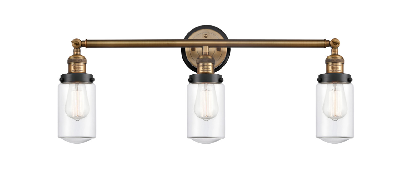 INNOVATIONS LIGHTING 205BB-BPBK-HRBK-G312 Dover 3 Light Bath Vanity Light