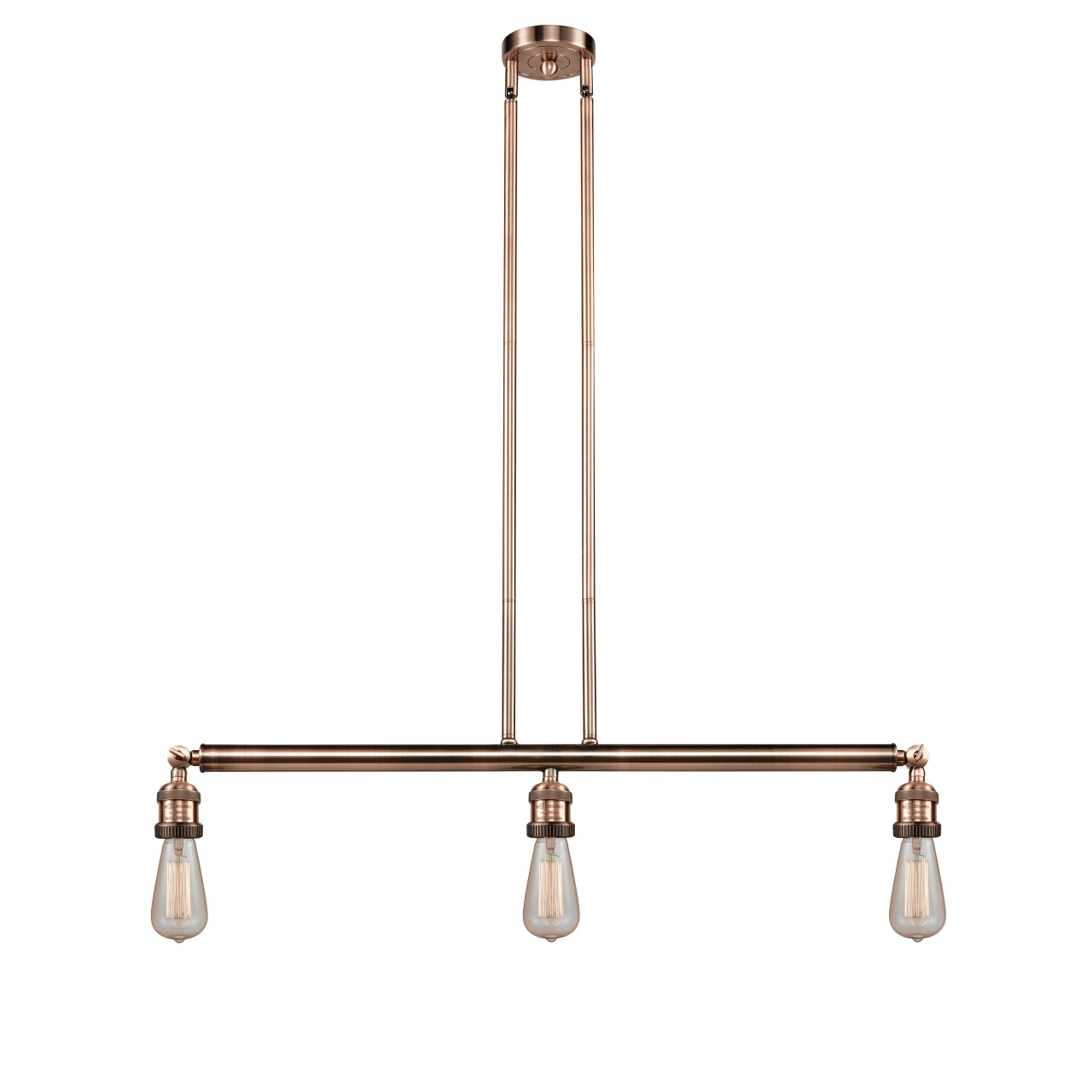 INNOVATIONS LIGHTING 213-AC-LED Bare Bulb 3 Light Island Light