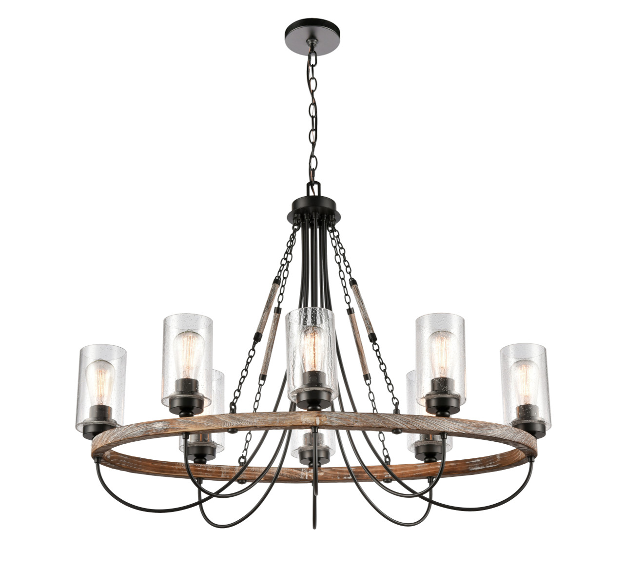 INNOVATIONS LIGHTING 442-8CR-BK-G4424 Paladin Oval Chandelier