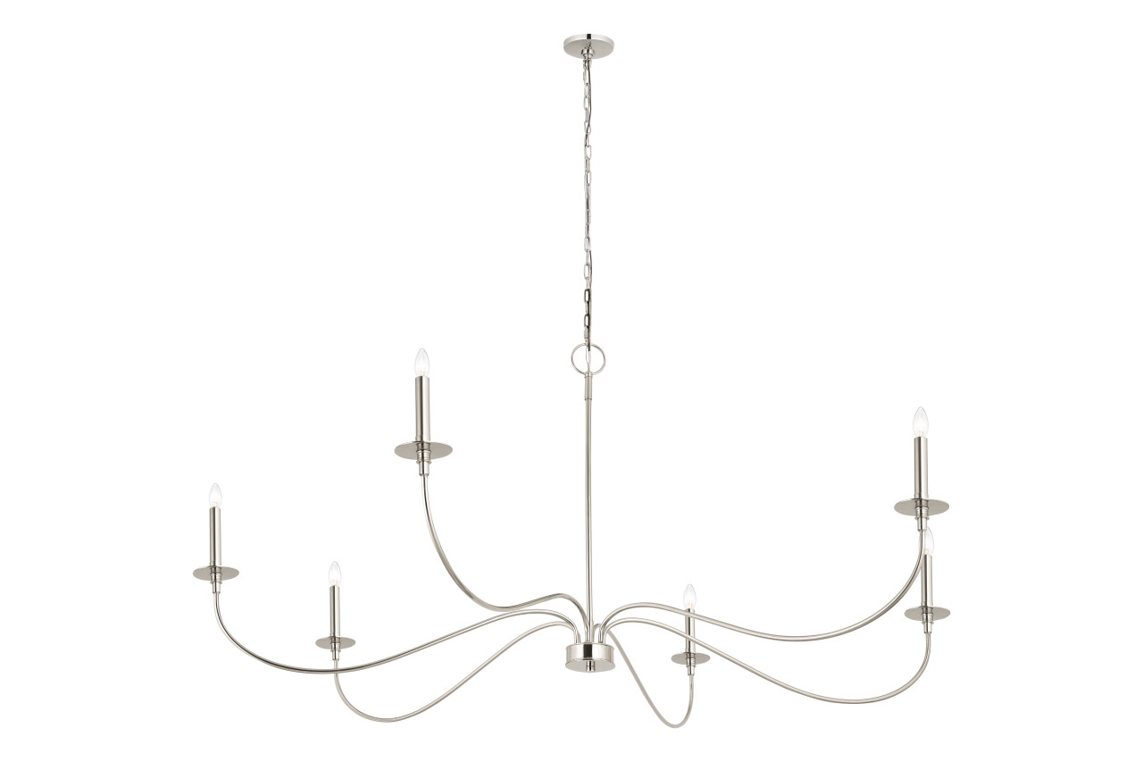 Z-LITE 2301-63PN 6 Light Chandelier,Polished Nickel Z-LITE 2301-63PN 6 Light Chandelier,Polished Nickel