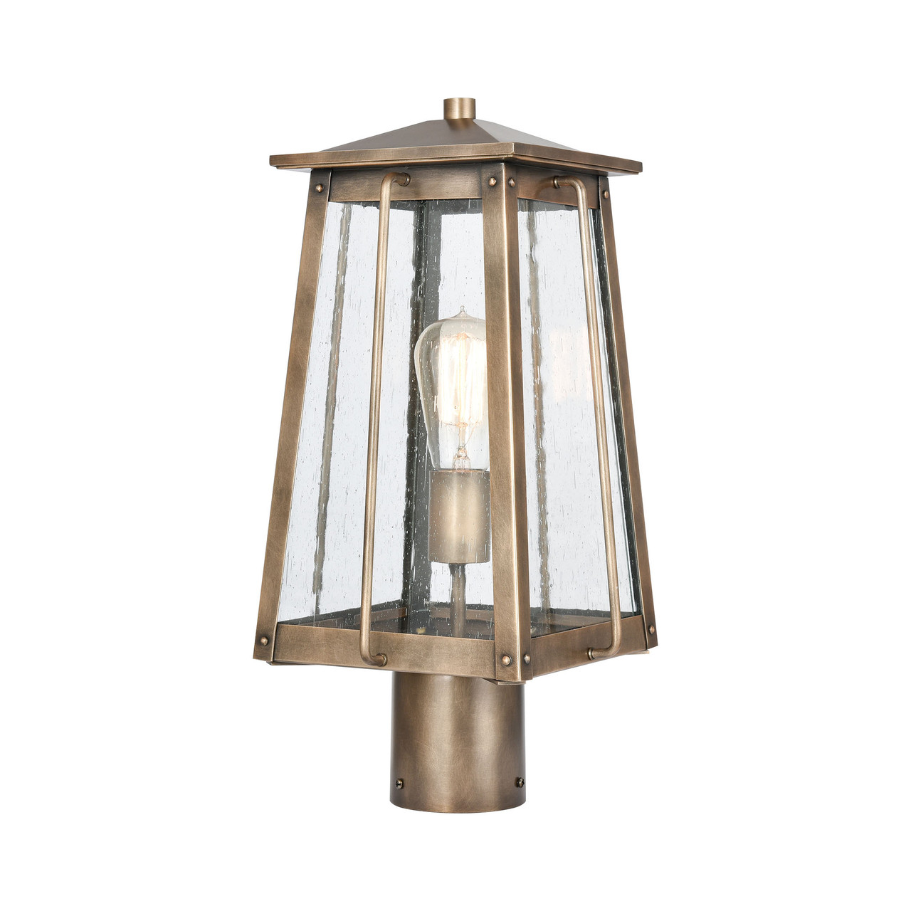 ELK LIGHTING 83416/1 Kirkdale 2-Light post mount in  Vintage Brass