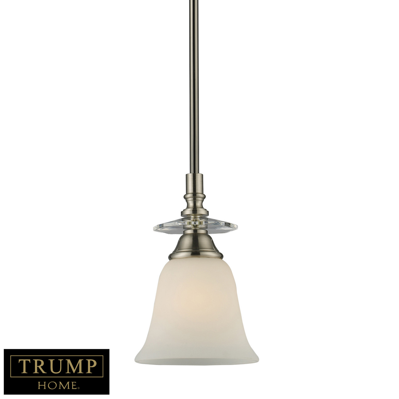 ELK LIGHTING 15123/1 1-Light Pendant in Black Chrome with Polished Nickel Accents