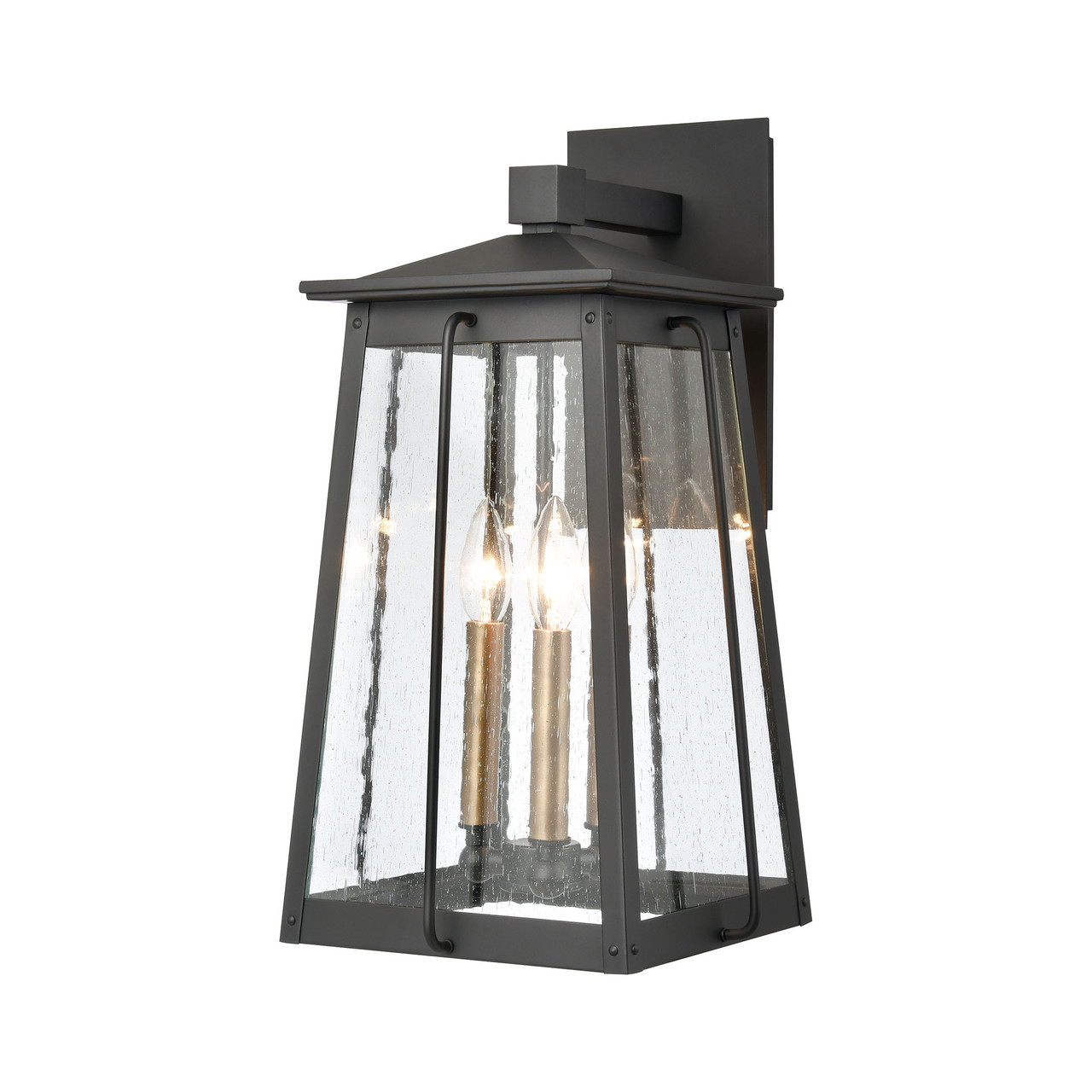 ELK LIGHTING 83402/3 Kirkdale 3-Light sconce in  Matte Black / Natural Brass