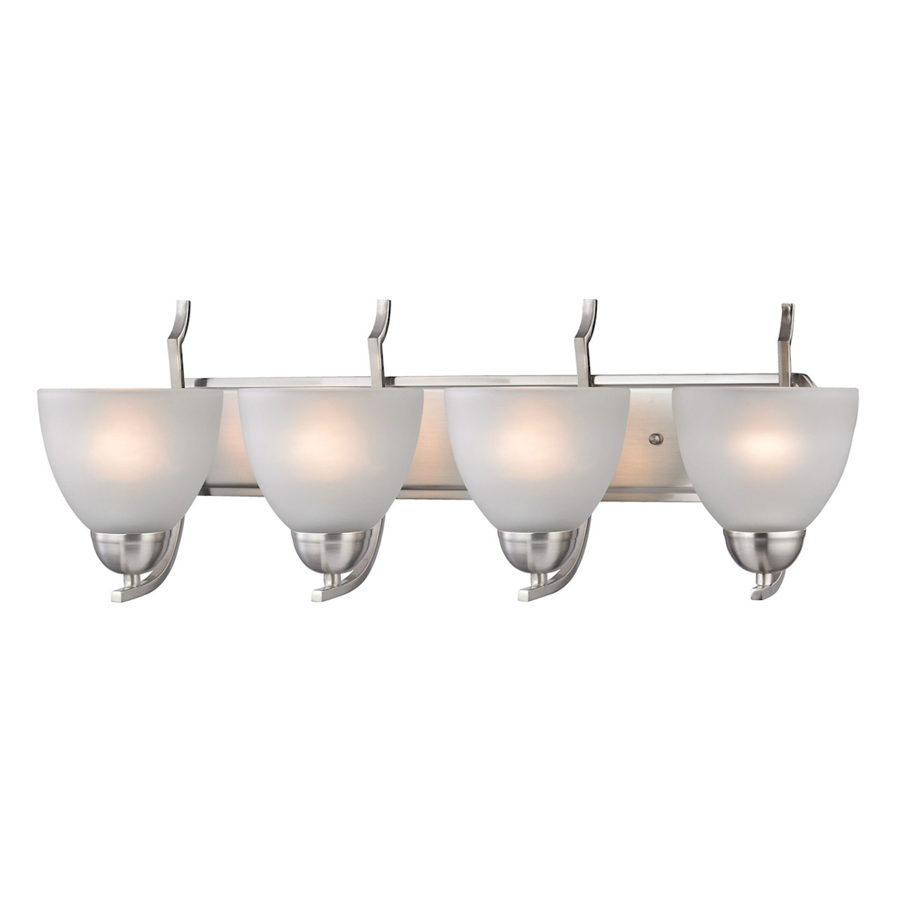 THOMAS LIGHTING 1464BB/20 Kingston 4-Light Vanity Light in Brushed Nickel with White Glass