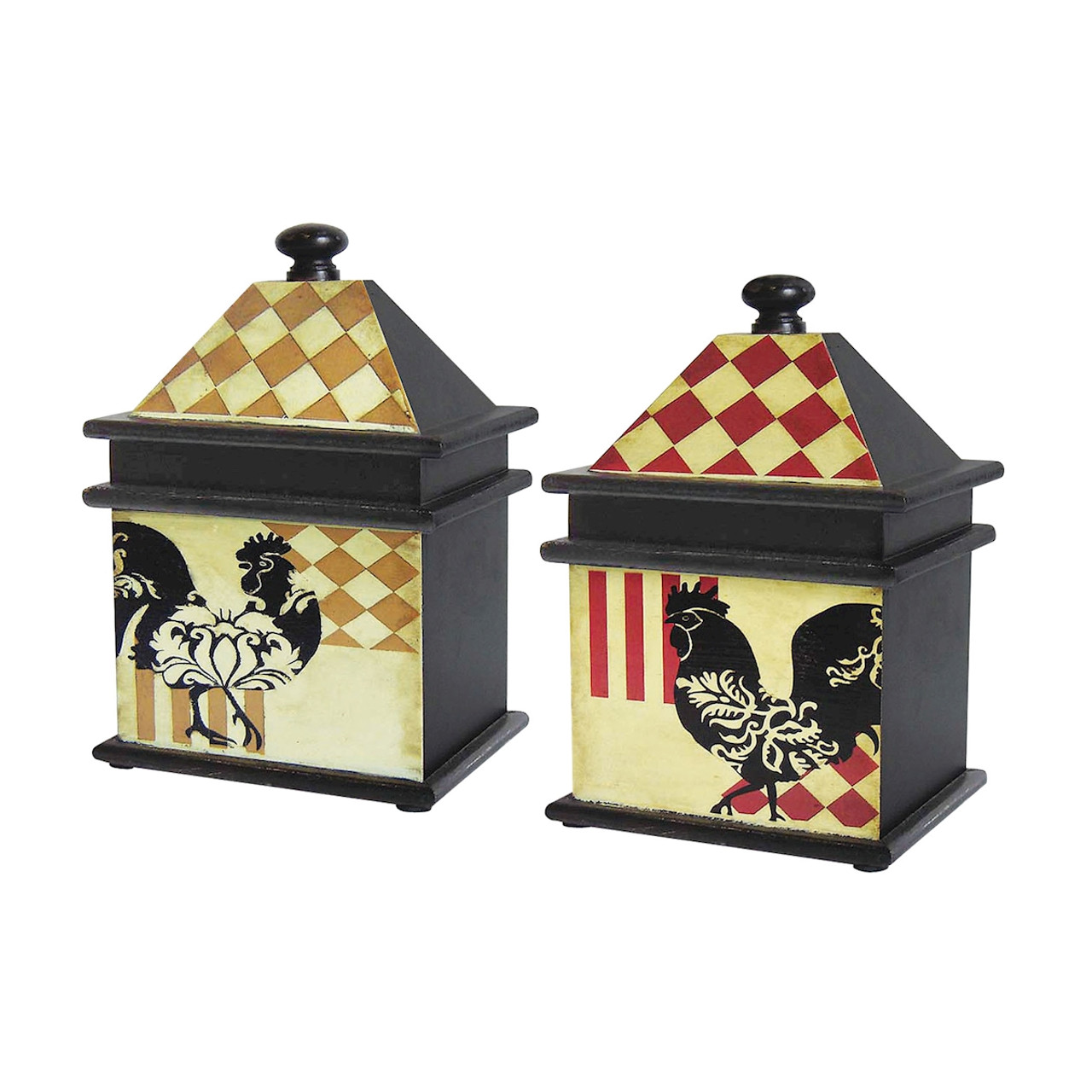 ELK HOME 51-9267 Harlequin Rooster Boxes (Set of 2)