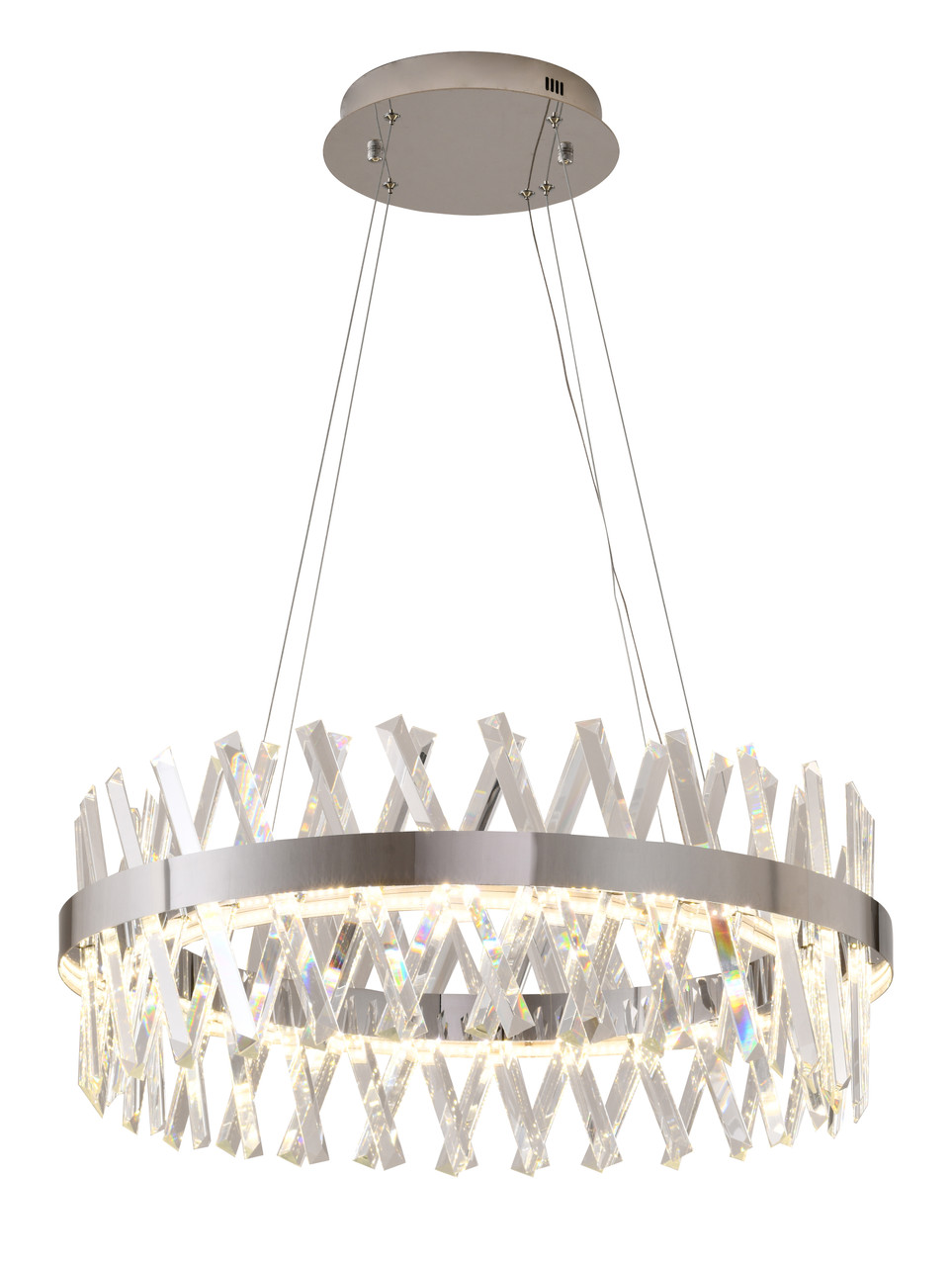 BETHEL INTERNATIONAL FT52C26CH 1-Light LED Chandelier Chrome