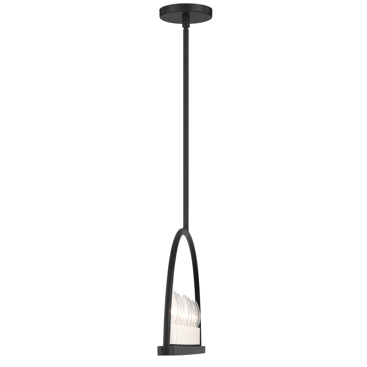 CRYSTORAMA ABB-3007-BK Abbott 8 Light Black Linear Chandelier