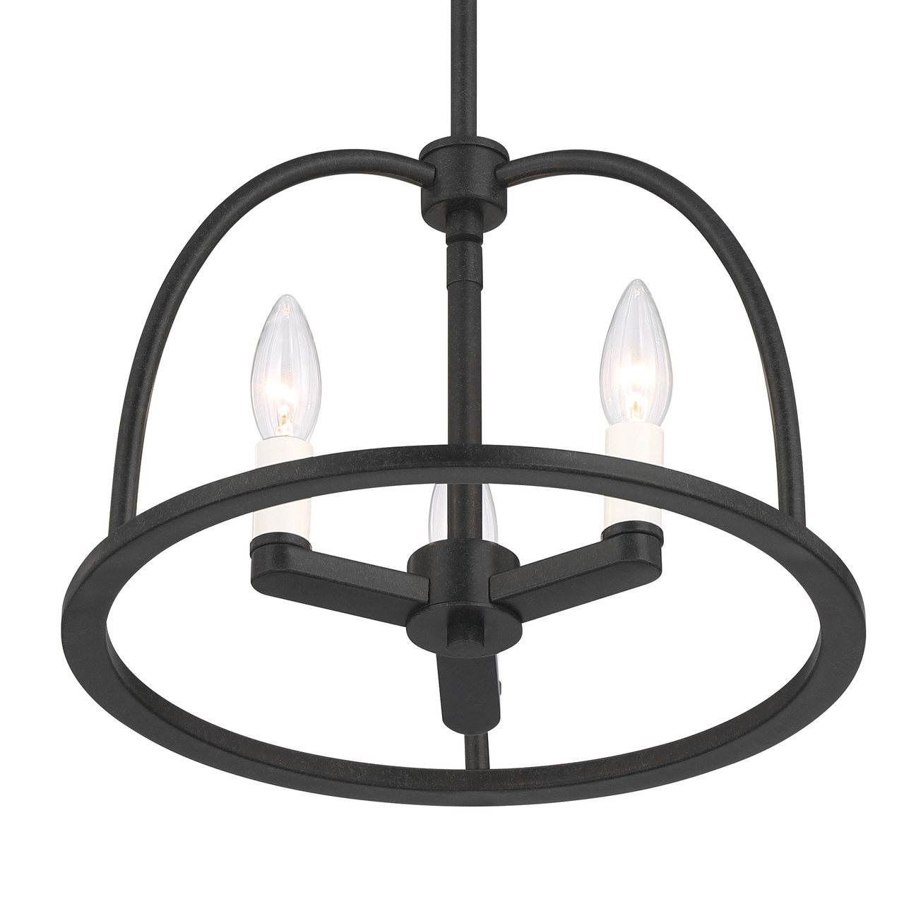 CRYSTORAMA ABB-3003-BK Abbott 3 Light Black Chandelier