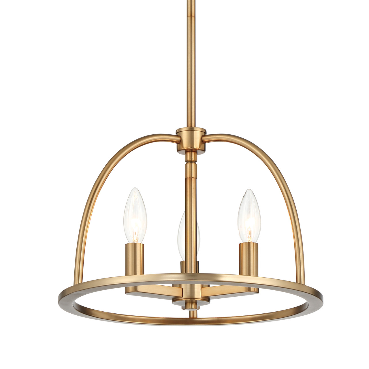 CRYSTORAMA ABB-3003-VG Abbott 3 Light Vibrant Gold Chandelier