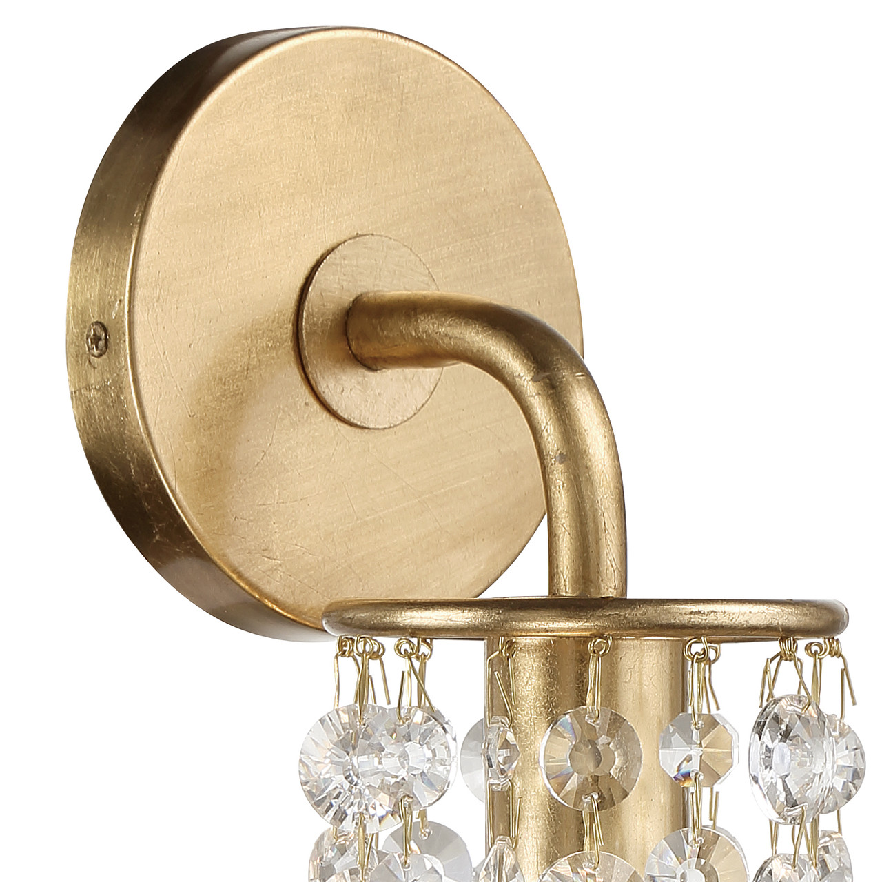 CRYSTORAMA GAB-B7311-GA Gabrielle 1 Light Antique Gold Wall Mount CRYSTORAMA GAB-B7311-GA Gabrielle 1 Light Antique Gold Wall Mount