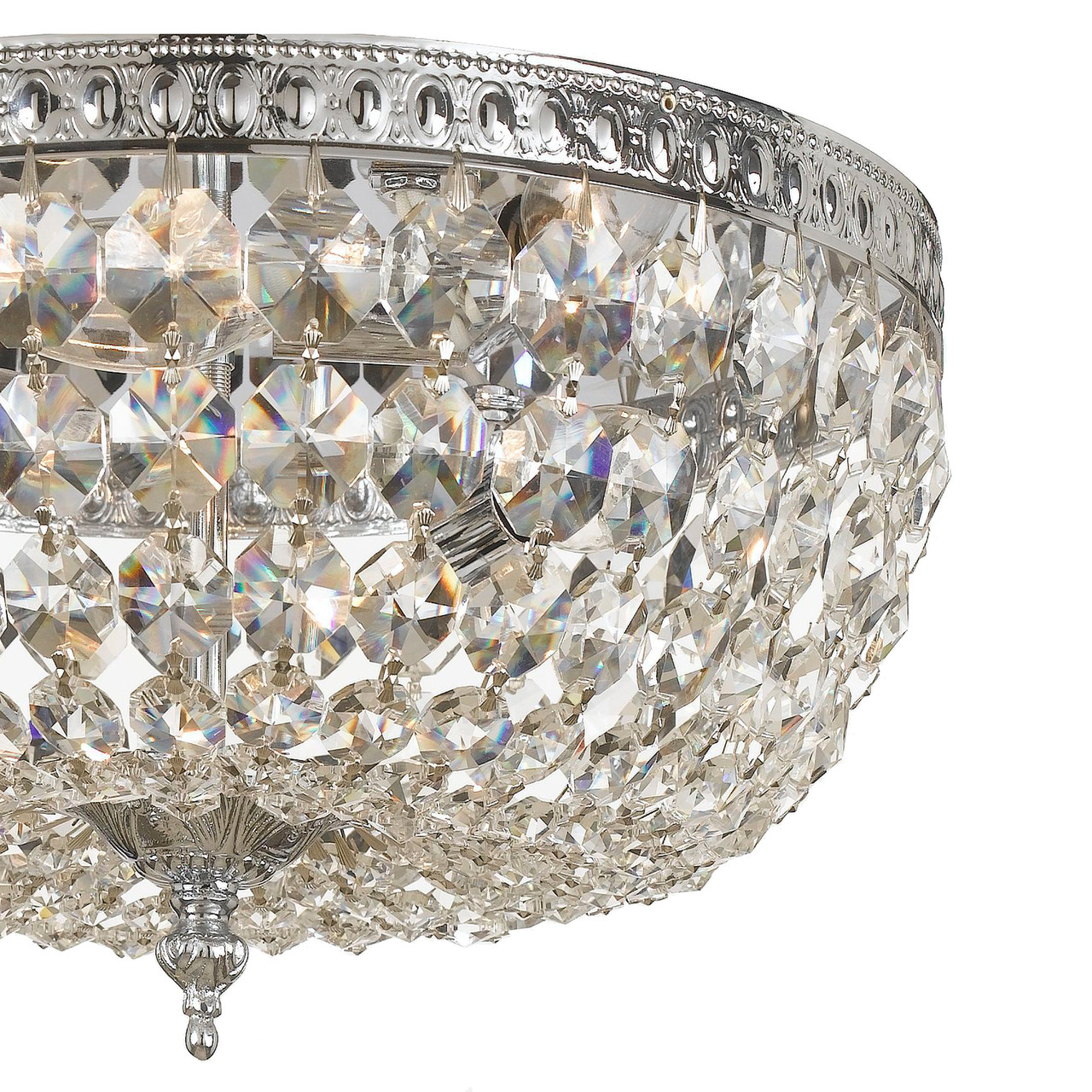 CRYSTORAMA 712-CH-CL-I Crystorama 3 Light Chrome Clear Italian Ceiling Mount