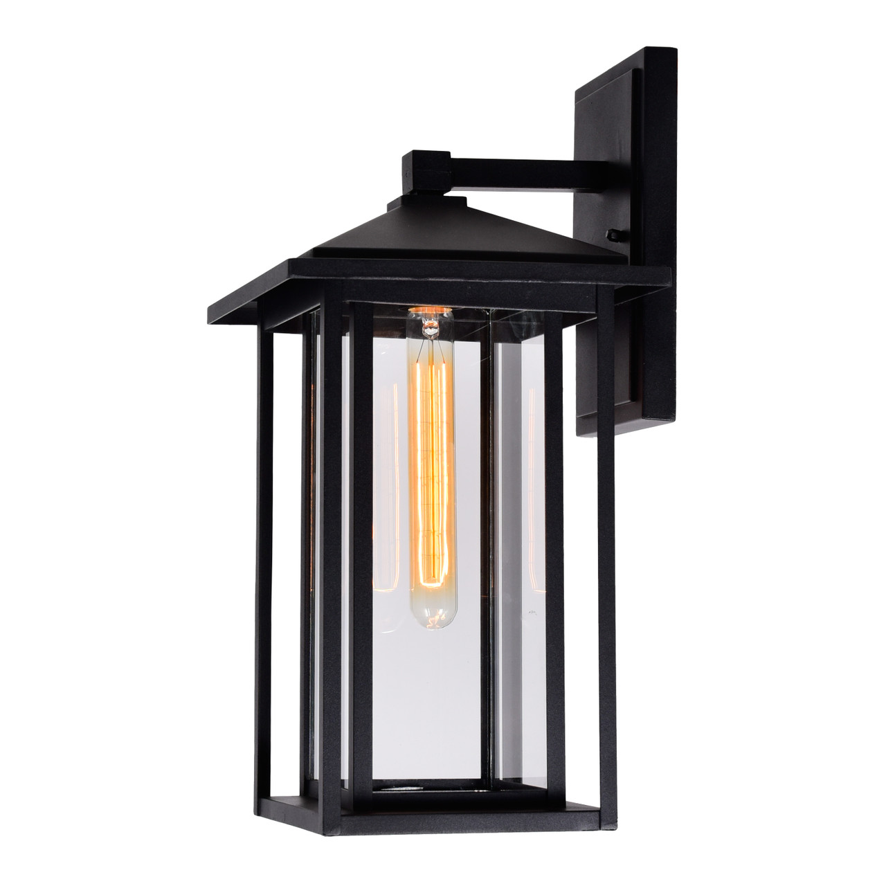 CWI LIGHTING 0417W9-1-101 Crawford 1 Light Black Outdoor Wall Light