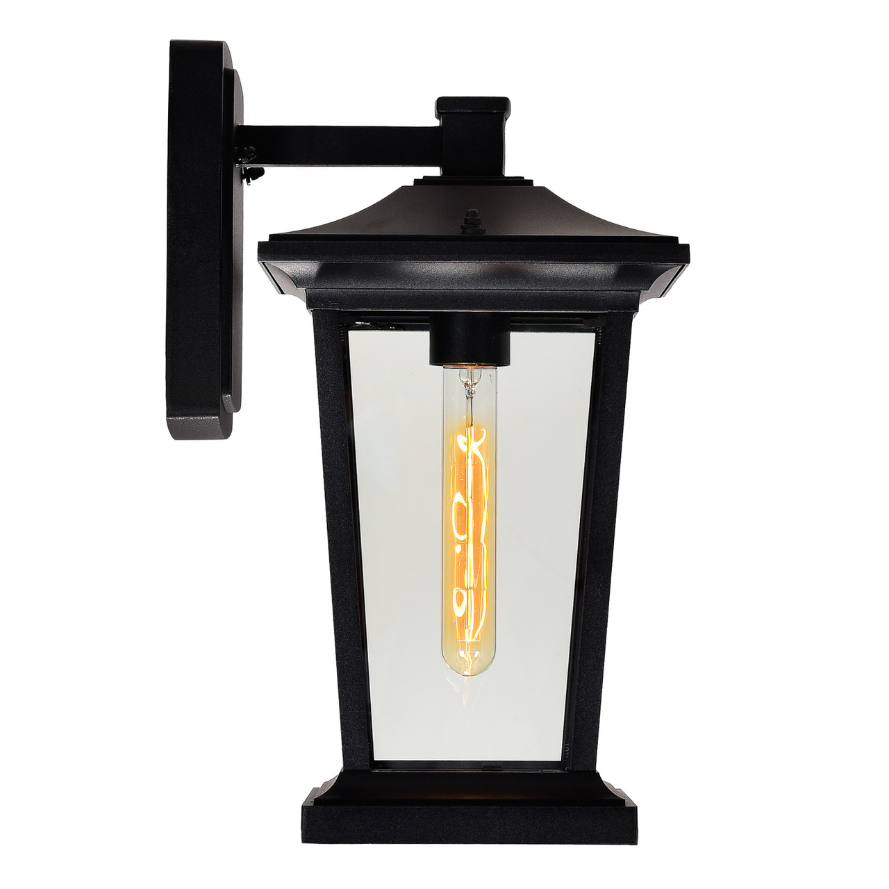 CWI LIGHTING 0413W8-1-101 Leawood 1 Light Black Outdoor Wall Light