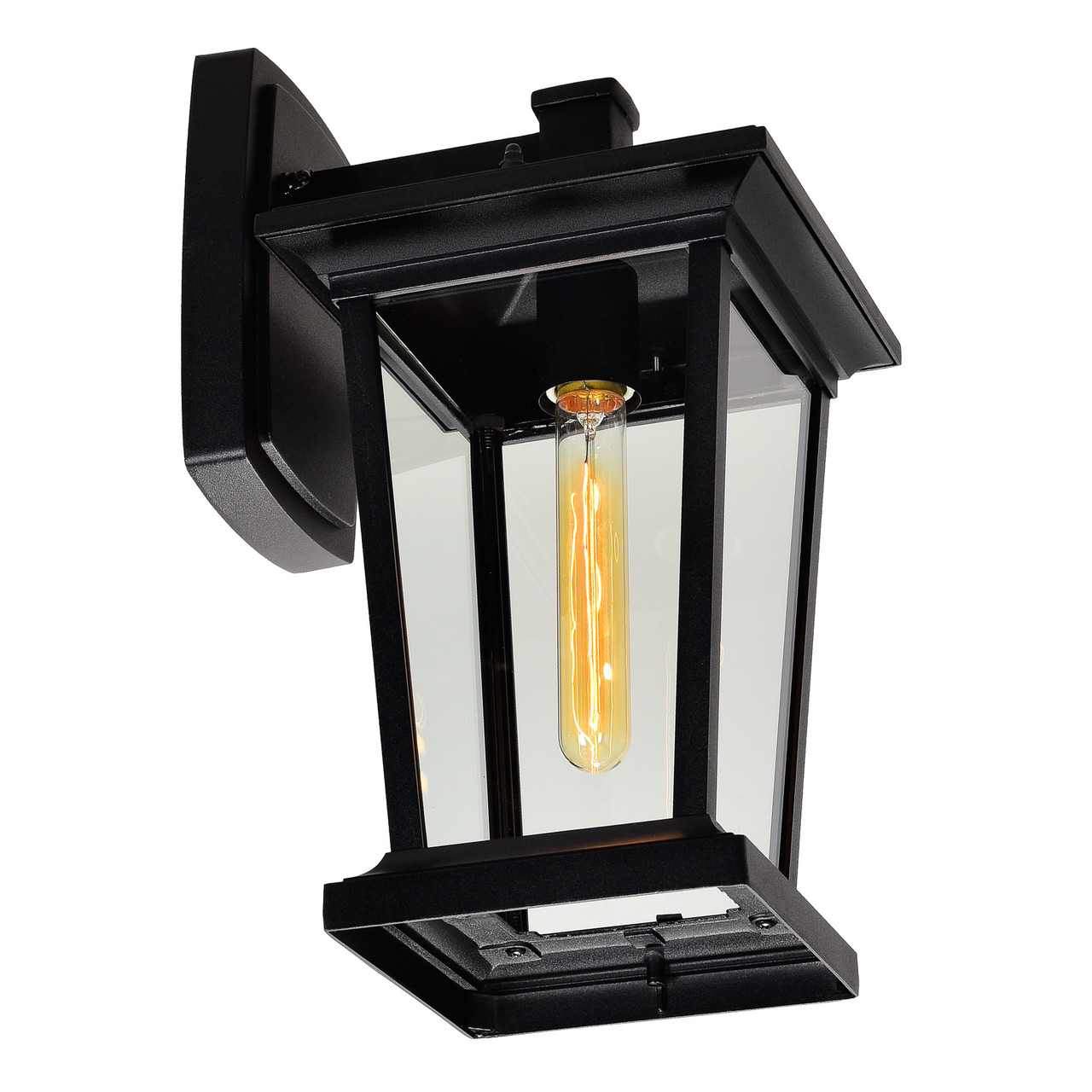 CWI LIGHTING 0413W8-1-101 Leawood 1 Light Black Outdoor Wall Light