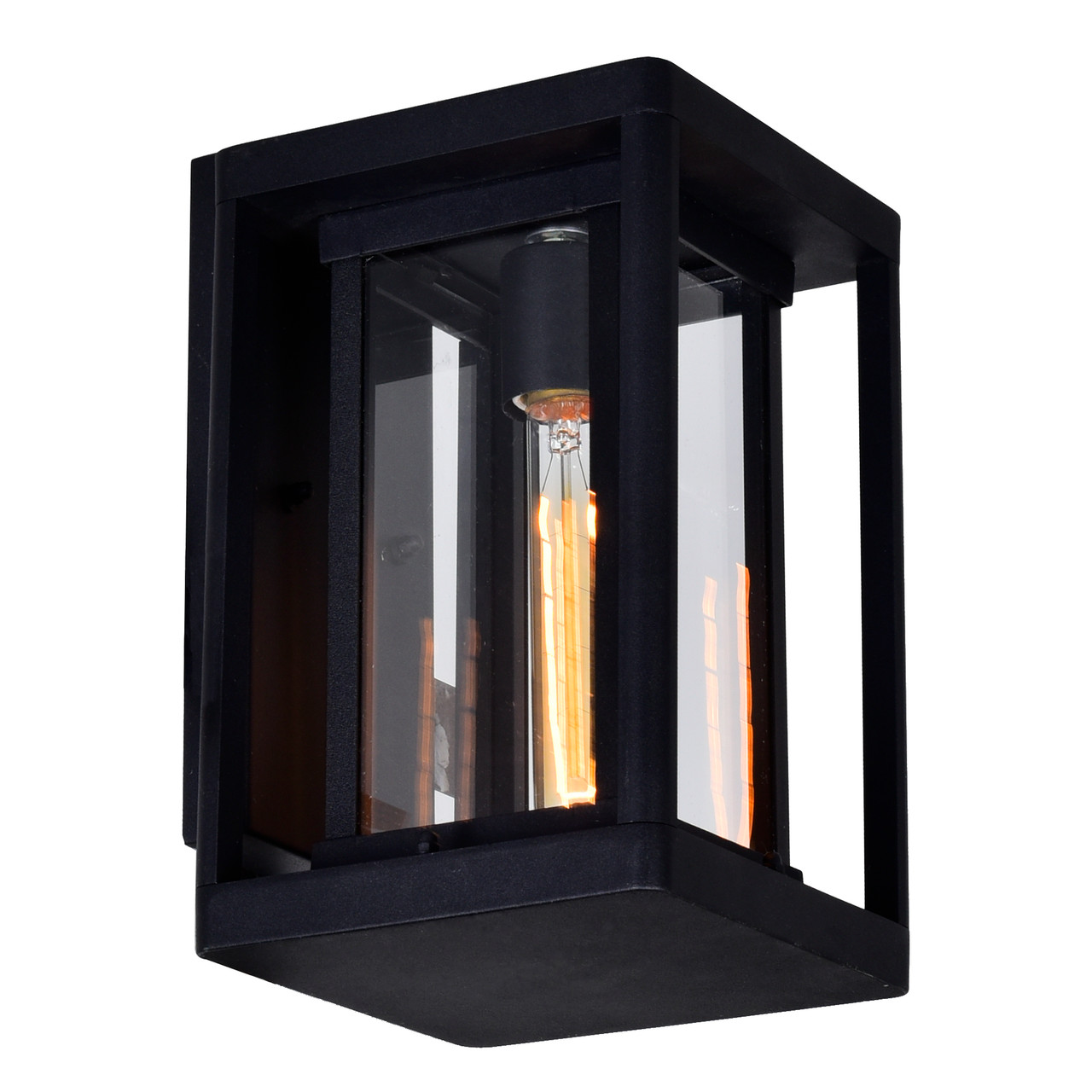 CWI LIGHTING 0415W7-1-101 Mulvane 1 Light Black Outdoor Wall Light