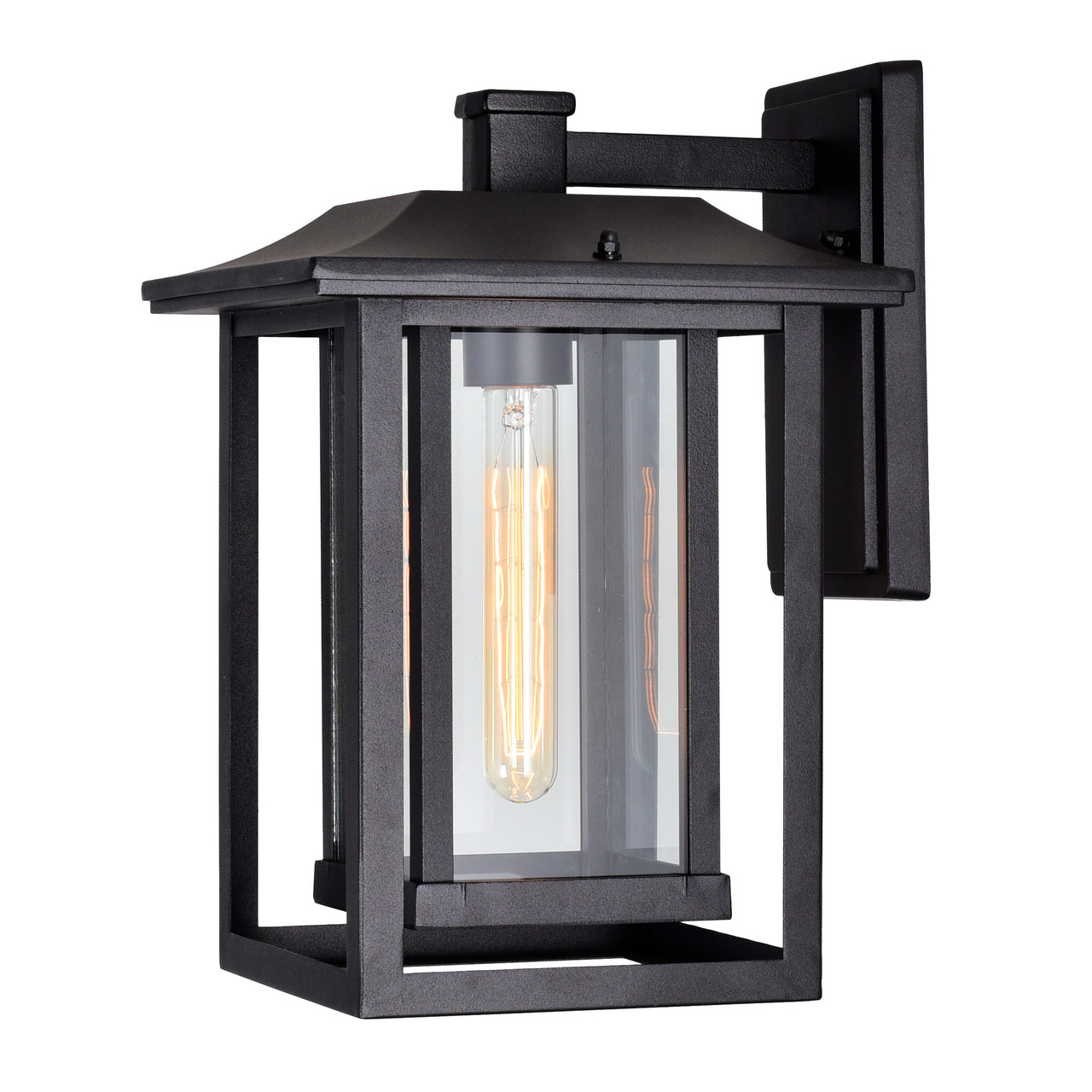 CWI LIGHTING 0414W10-1-101 Winfield 1 Light Black Outdoor Wall Light