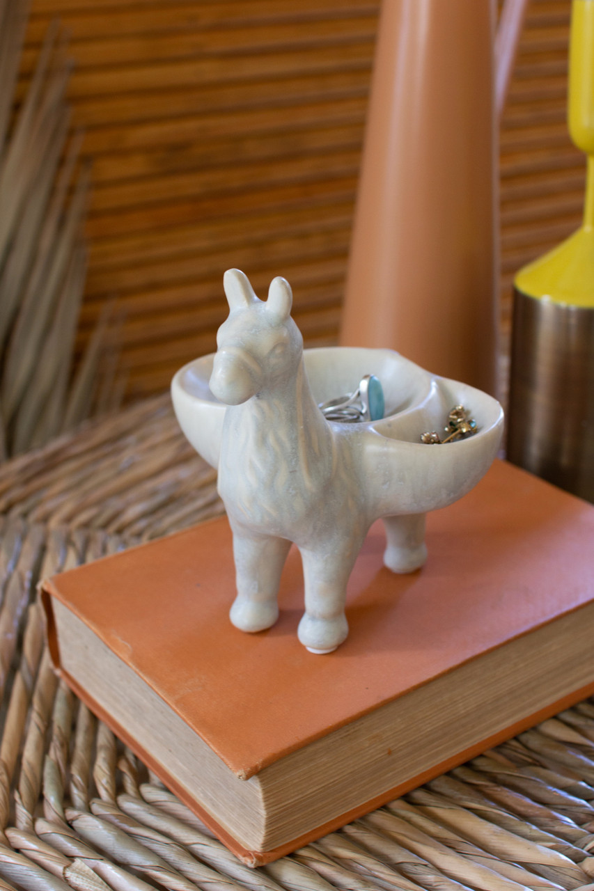 KALALOU CHN1202 CERAMIC ALPACA PLANTER