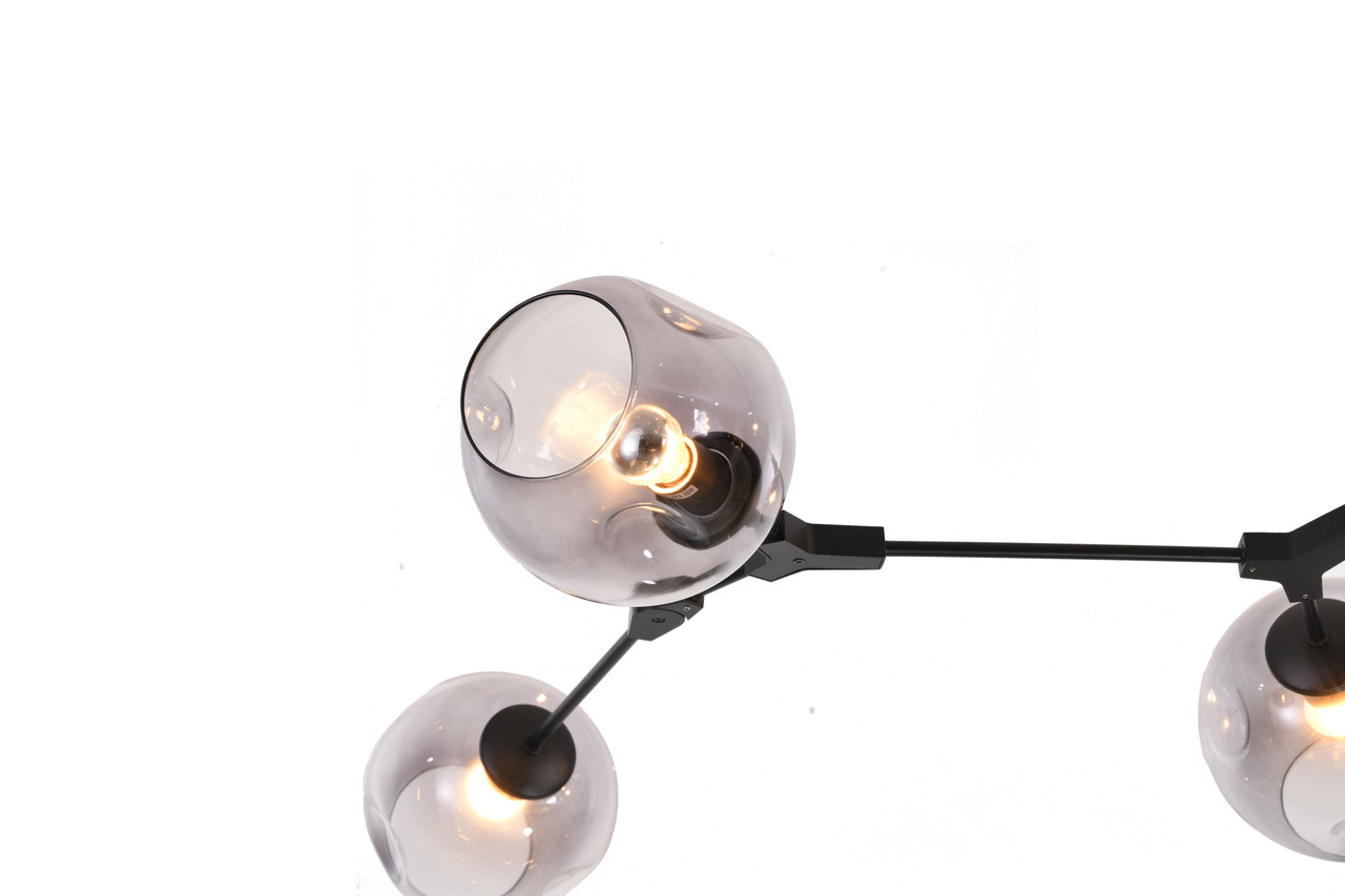 BETHEL INTERNATIONAL DLS58C70B 7-Light Chandelier Black BETHEL INTERNATIONAL DLS58C70B 7-Light Chandelier Black