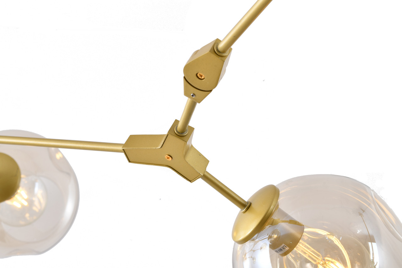BETHEL INTERNATIONAL DLS59C70G 7-Light Chandelier Gold