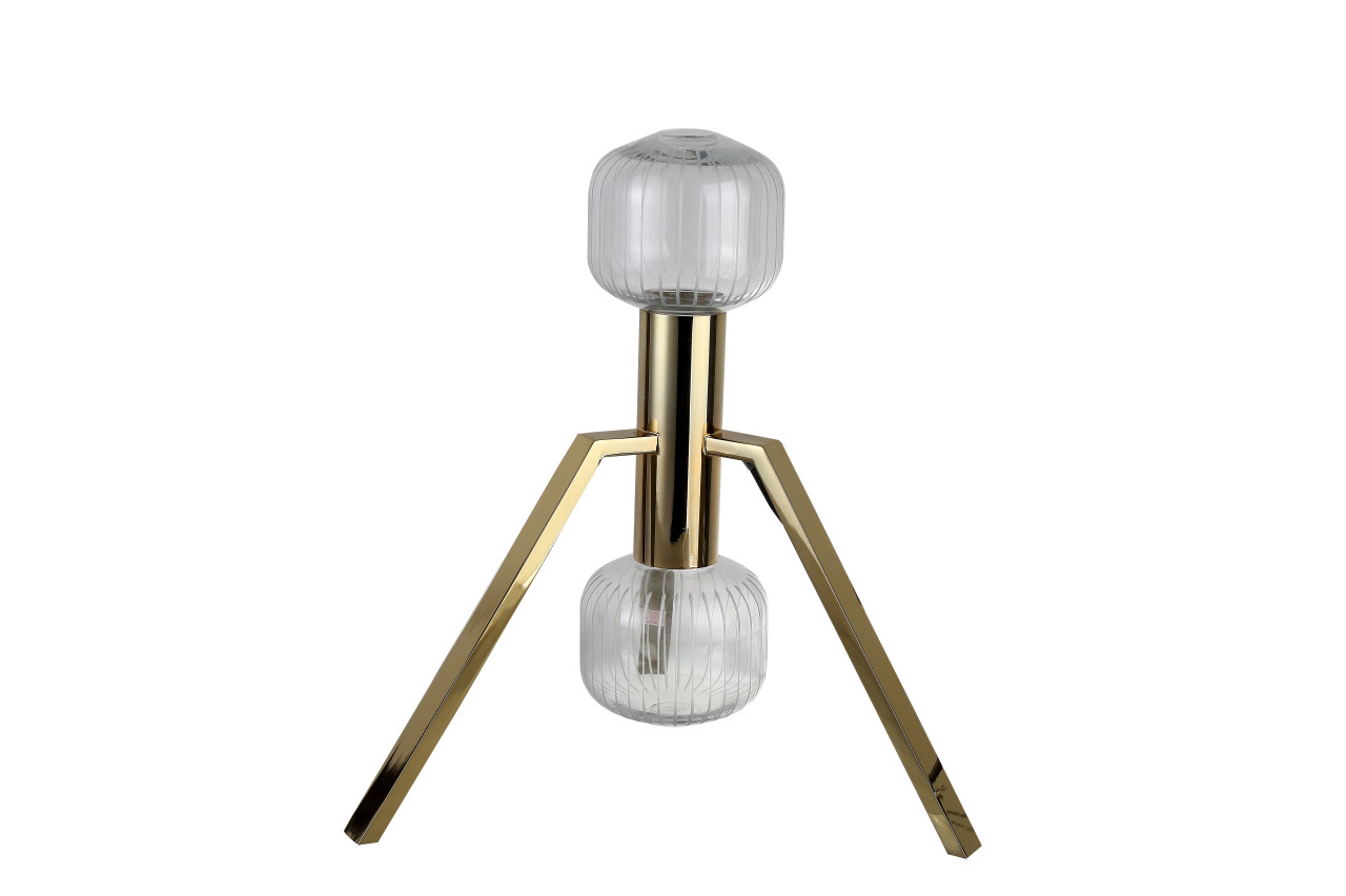BETHEL INTERNATIONAL ZD12T13G 2-Light LED Table Lamp Gold