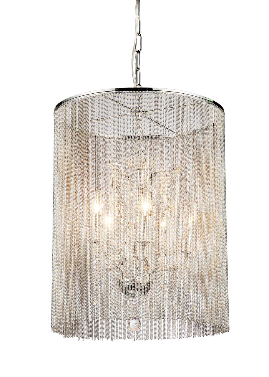 WAREHOUSE OF TIFFANY'S RL8059A Rosalias 21 in. 6-Light Indoor Bronze Finish Chandelier with Light Kit