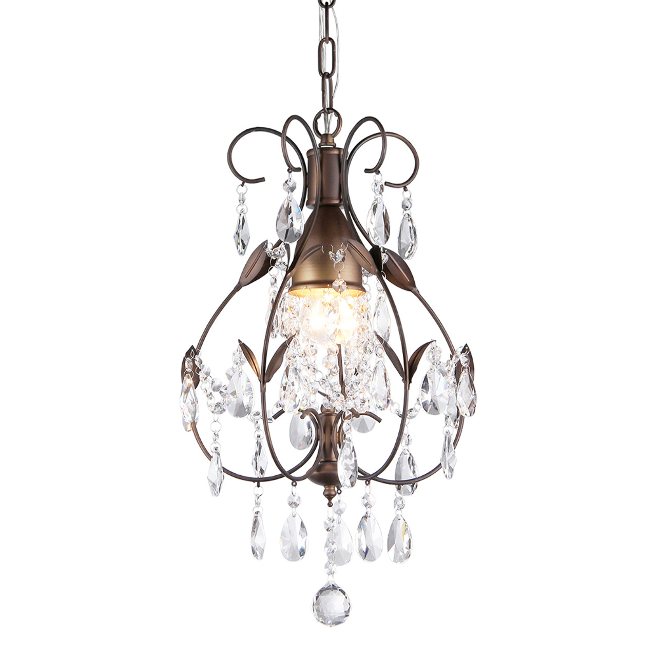 WAREHOUSE OF TIFFANY'S RL8052 Maleficent 17 in. 1-Light Indoor Gold Finish Chandelier with Light Kit WAREHOUSE OF TIFFANY'S RL8052 Maleficent 17 in. 1-Light Indoor Gold Finish Chandelier with Light Kit