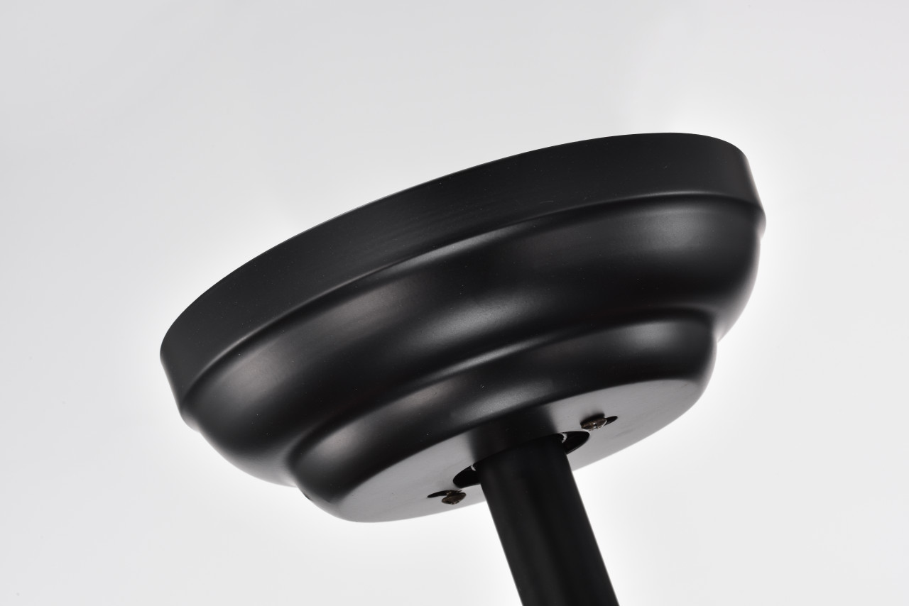 WAREHOUSE OF TIFFANY'S CFL-8488B/IGW Marion 30 in. 6-Light Indoor Matte Black Finish Ceiling Fan with Light Kit