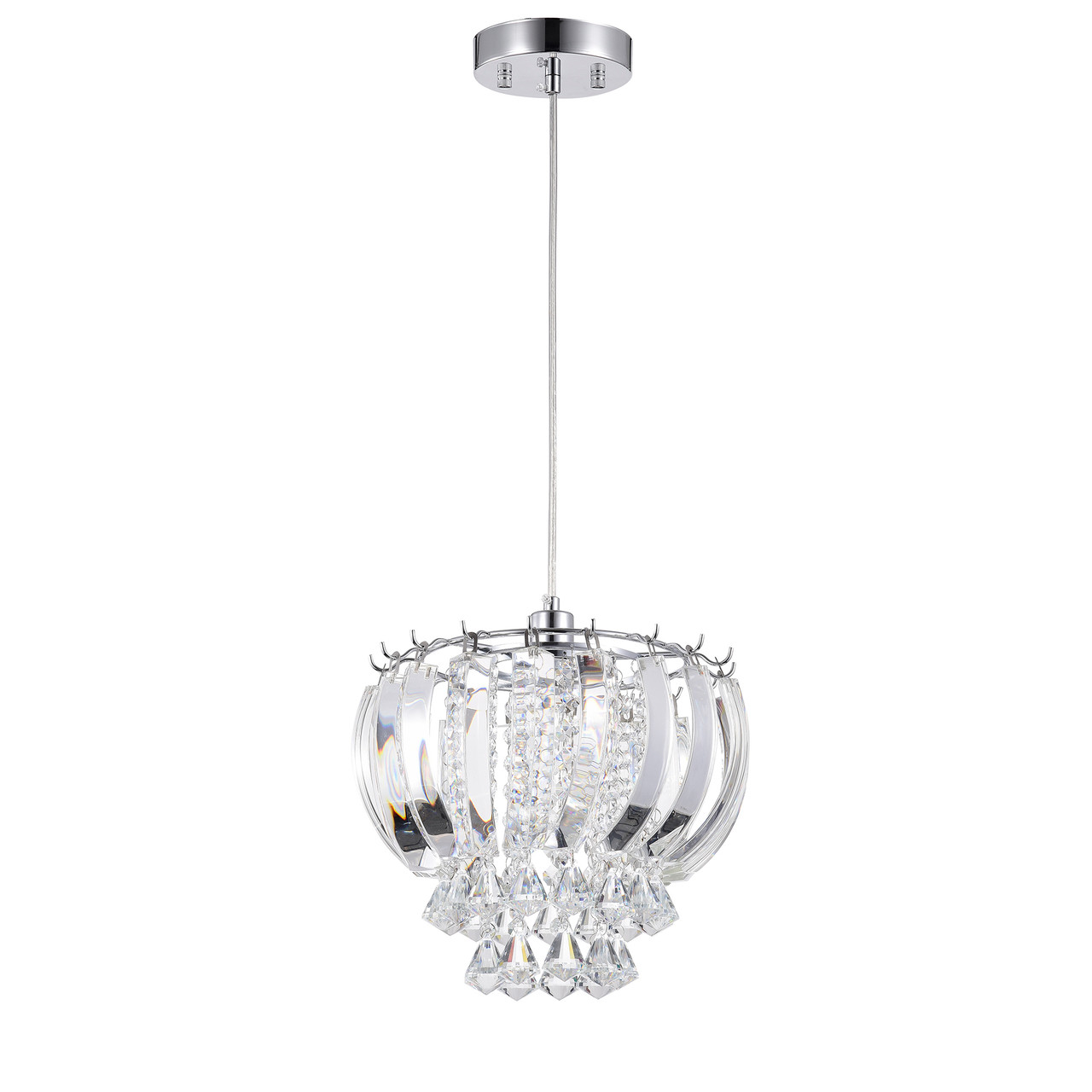WAREHOUSE OF TIFFANY'S HM066/1 Elfman 11 in. 1-Light Indoor Brass Finish Pendant Lamp with Light Kit