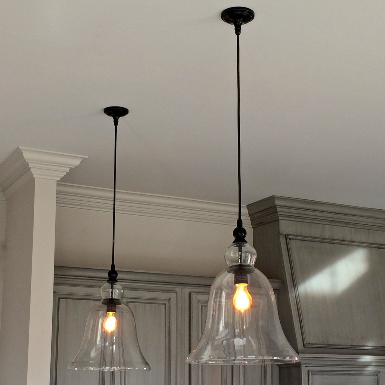 WAREHOUSE OF TIFFANY'S LD4031 Marlowe 11 in. 1-Light Indoor Clear Finish Chandelier with Light Kit