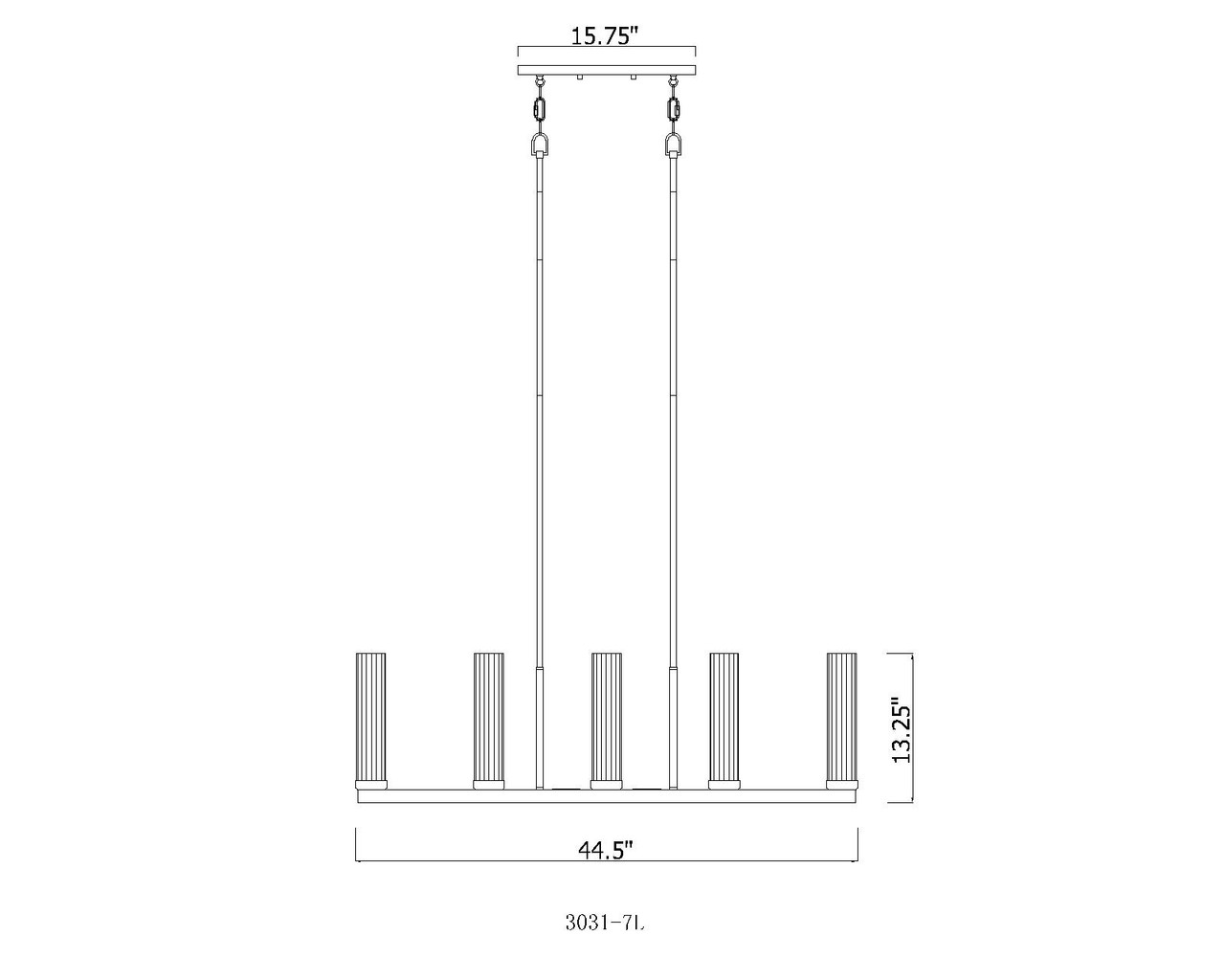 Z-LITE 3031-7L-BRZ 7 Light Chandelier, Bronze